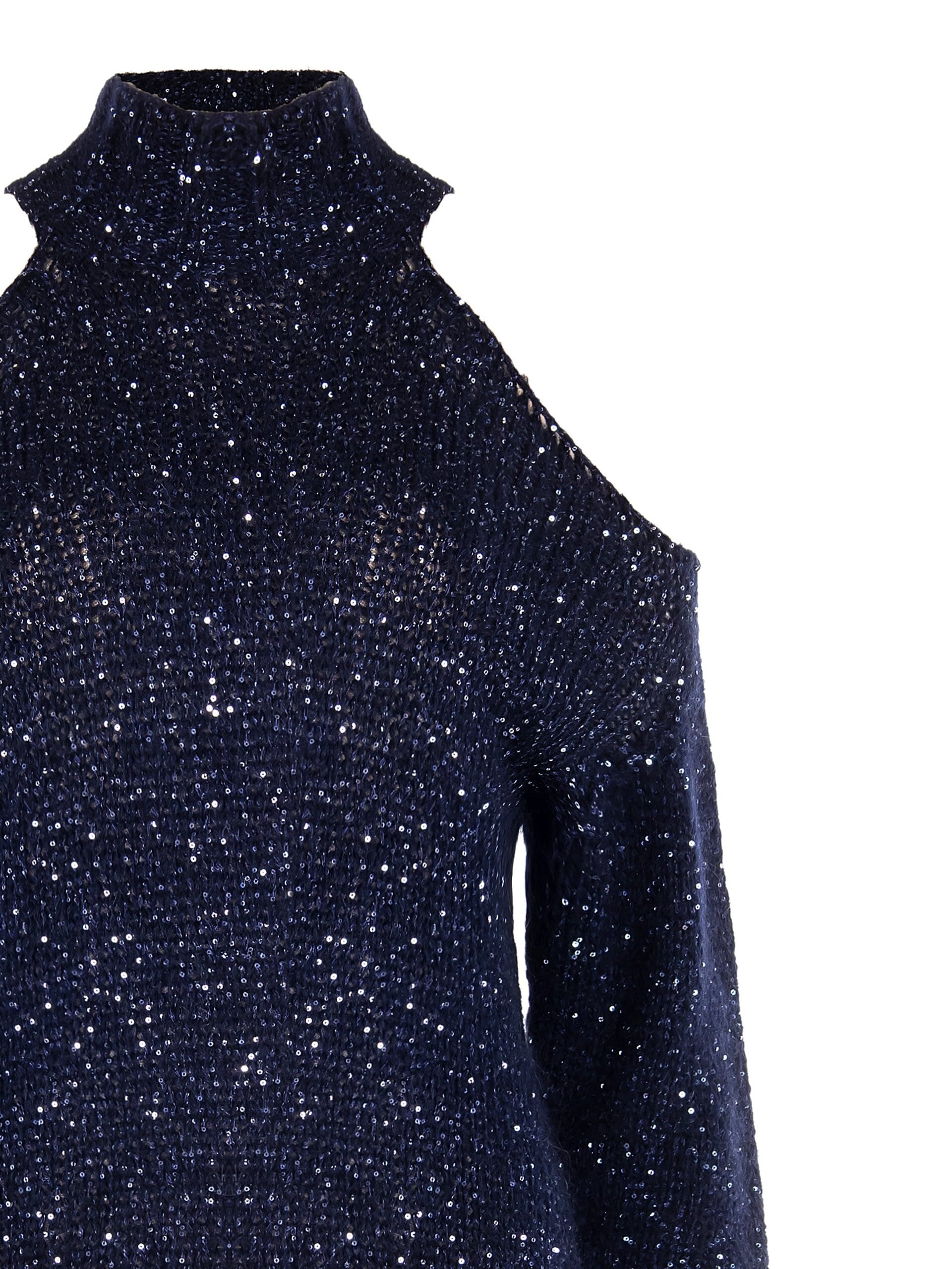 Pull pailleté avec épaules découpées Rinascimento
