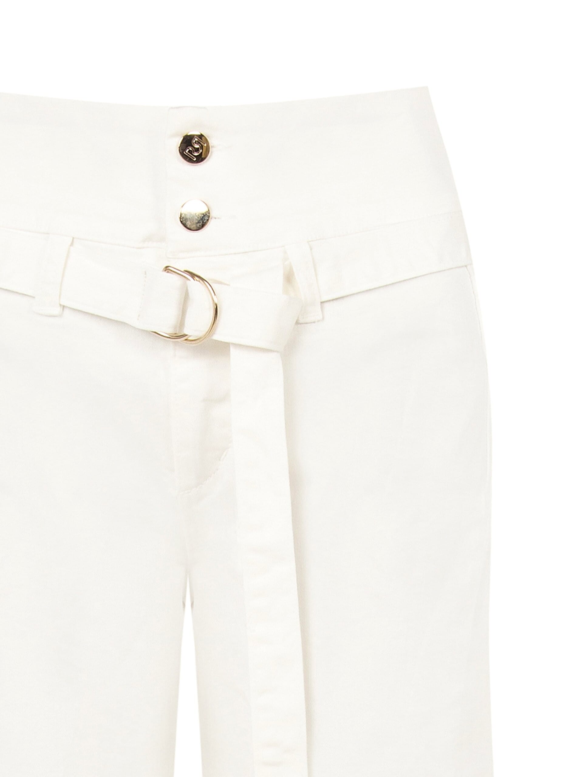 Wide Leg Elasticised Jeans With Coordinated Belt Rinascimento