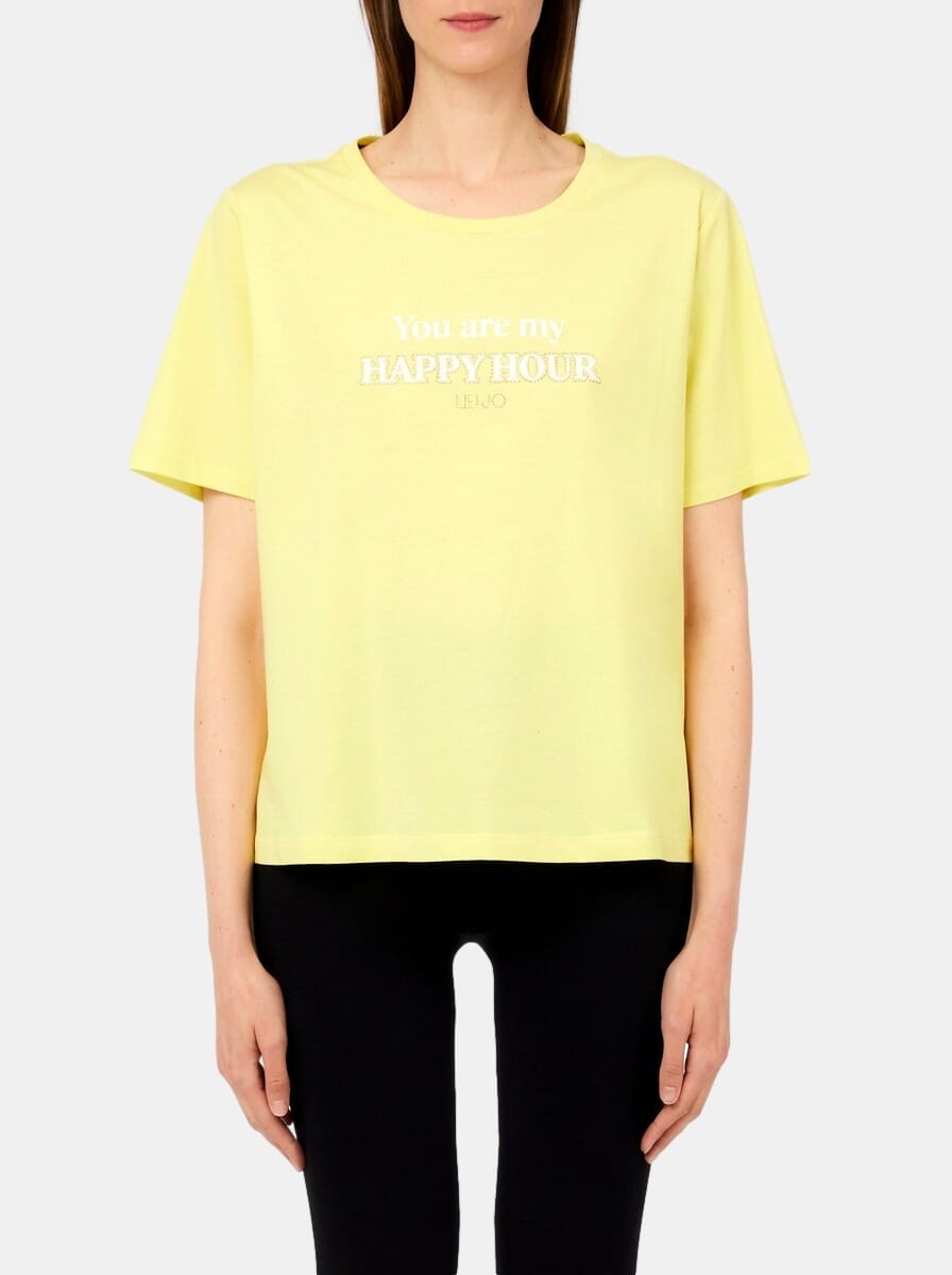 T-Shirt With Liu Jo Logo And Print