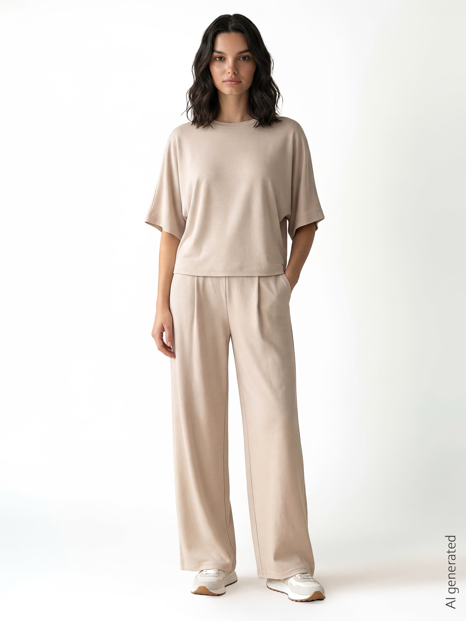 Rinascimento Viscose Blend Over Short Sweatshirt