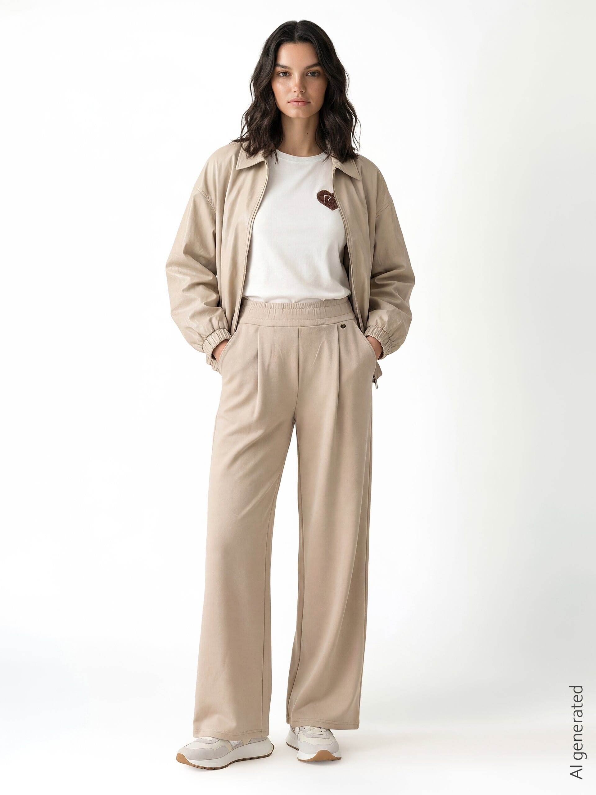 Pantaloni Palazzo Extra Larghi In Misto Viscosa Con Elastico In Vita Rinascimento