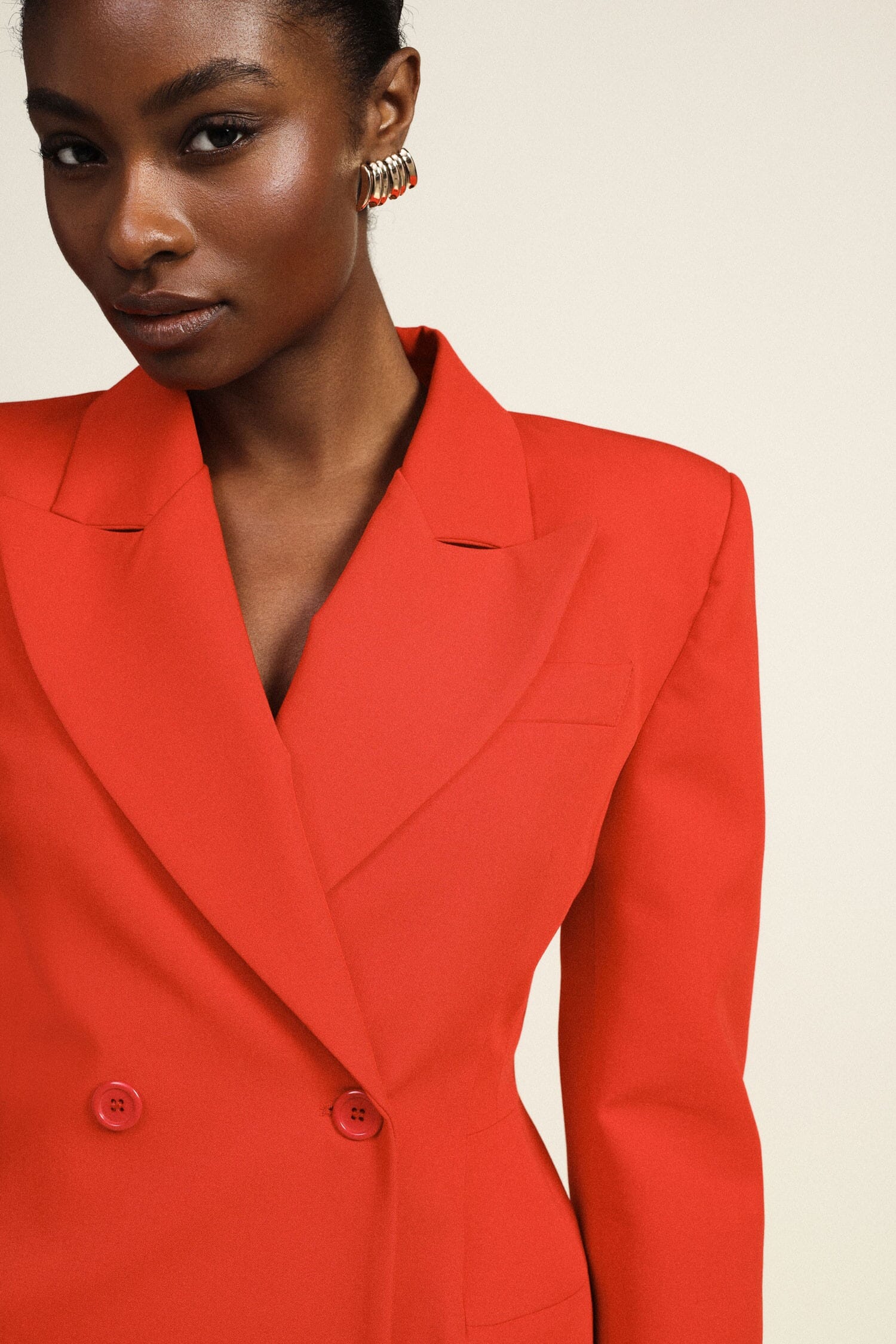 Abito Corto Doppiopetto Con Collo Classico Dixie