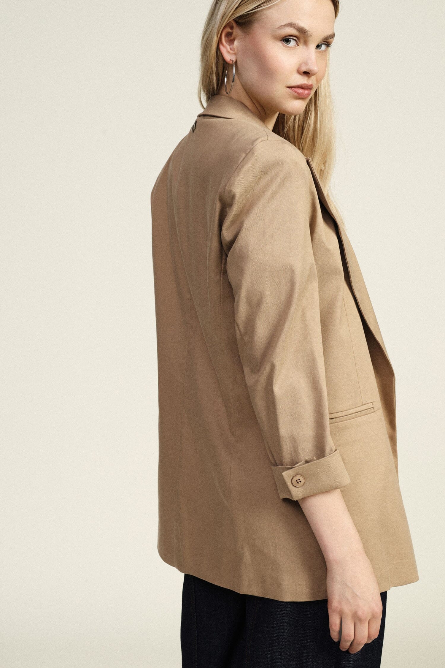 Blazer long à manches retroussées Dixie