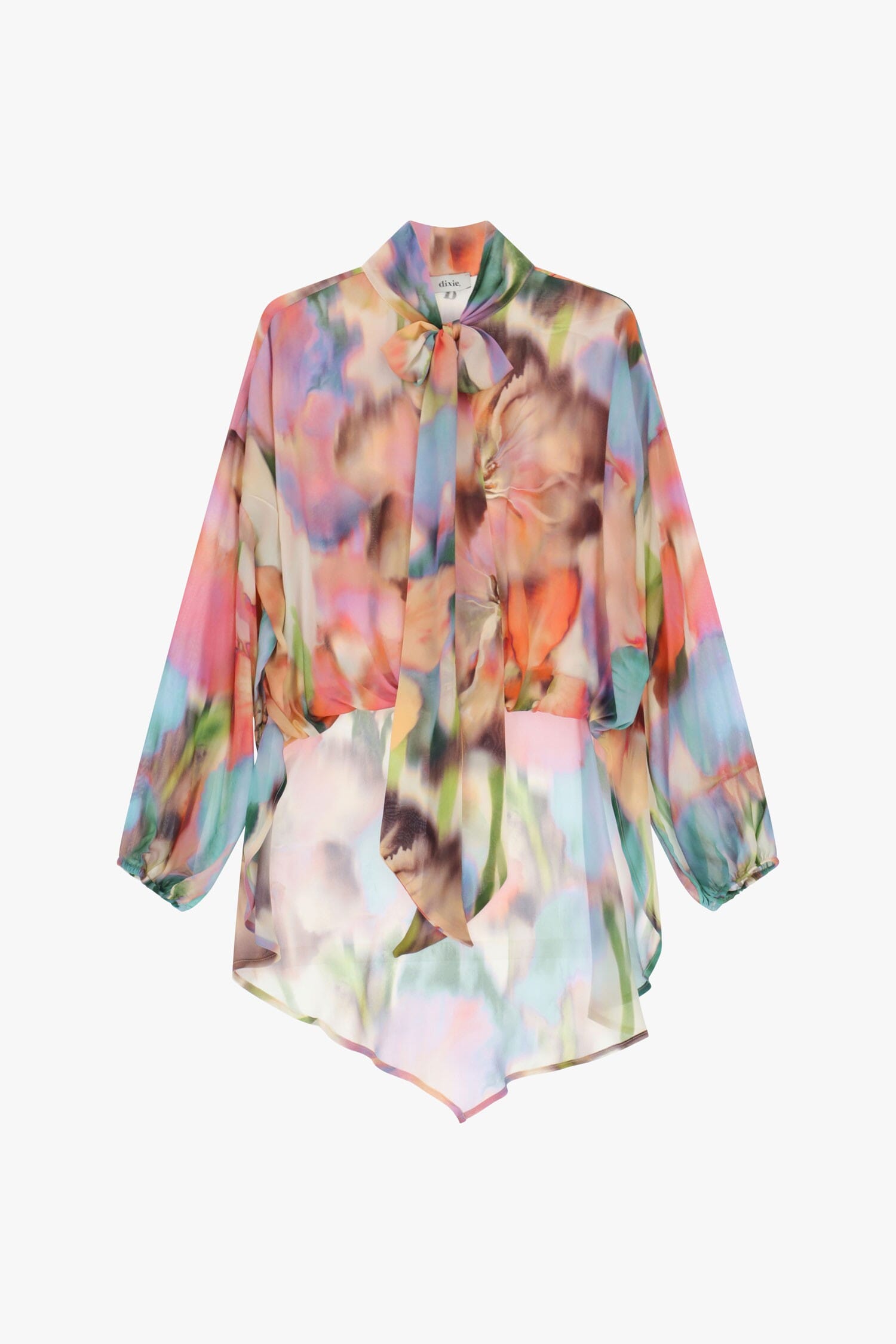 Blusa Fantasia Con Fiocco E Fondo Asimmetrico Dixie