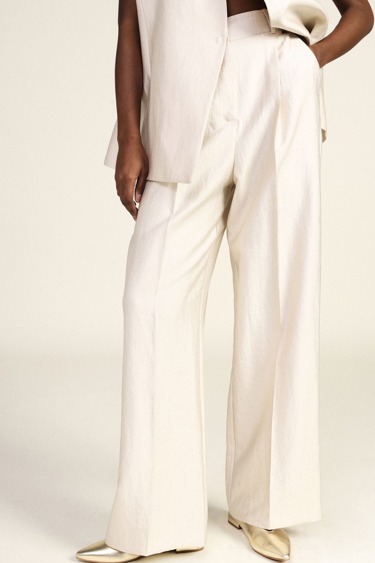 High Waisted Palace Trousers With Front Darts Dixie