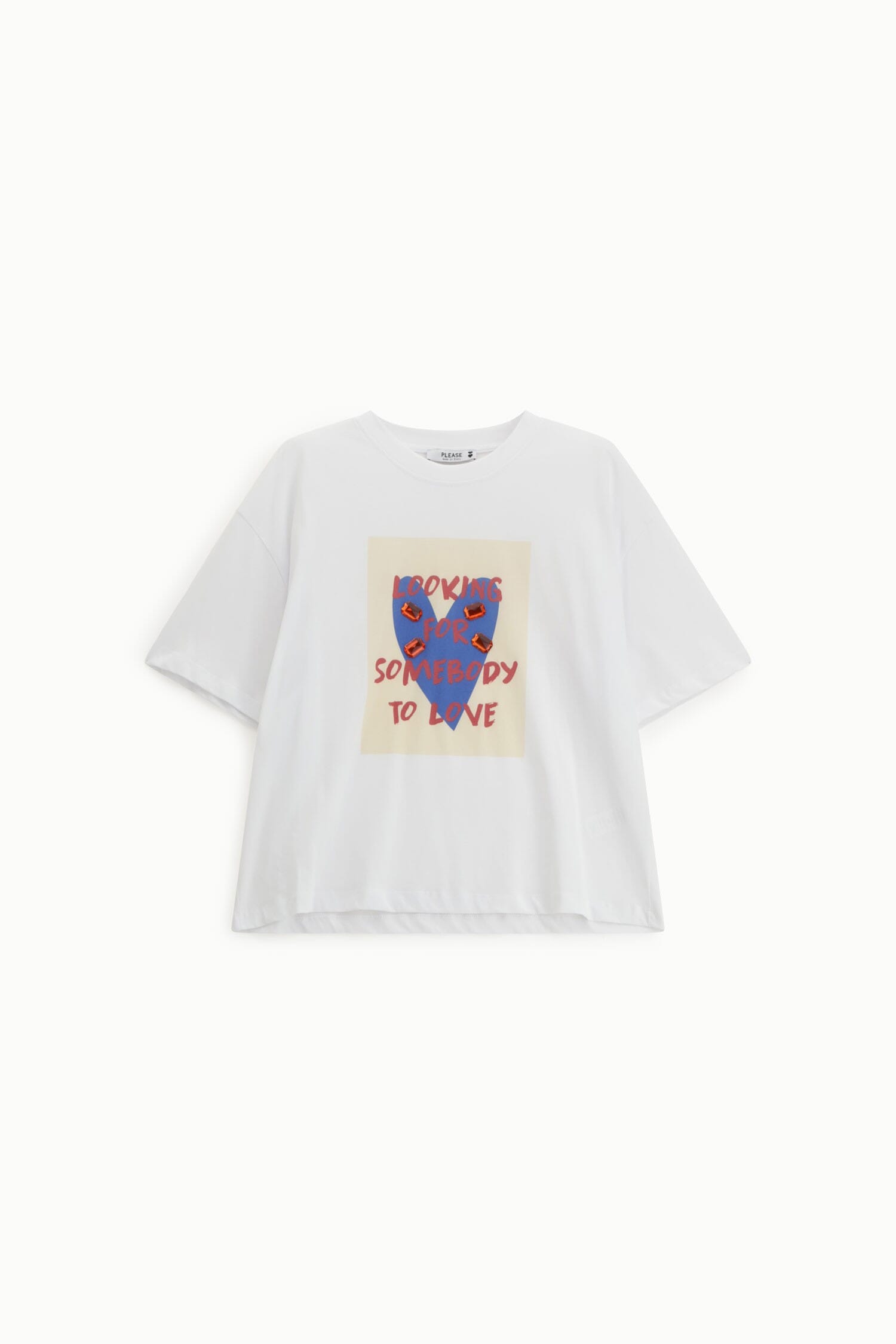 T-Shirt Front Print Fit Soft Crew Neck Please