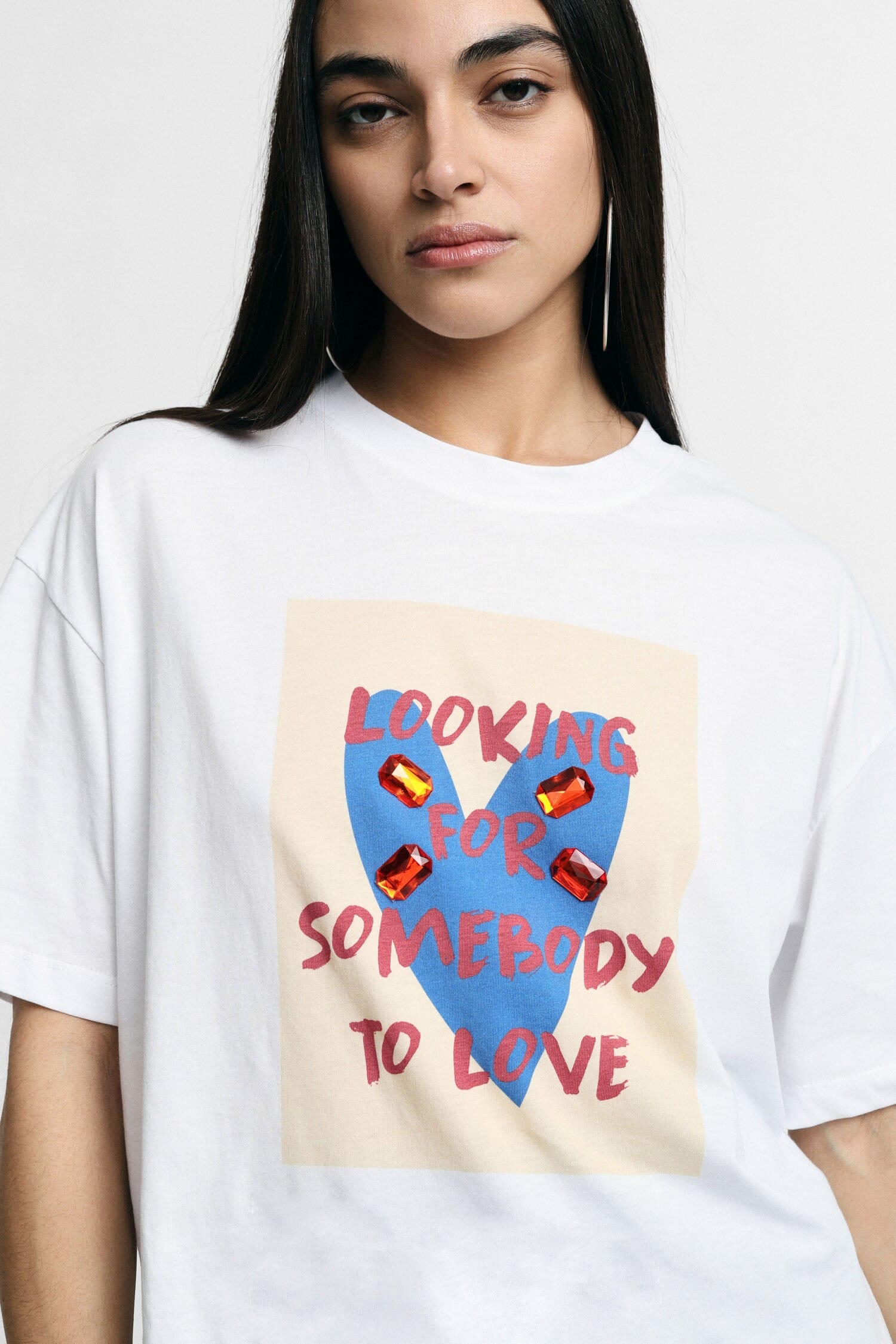 T-Shirt Front Print Fit Soft Crew Neck Please