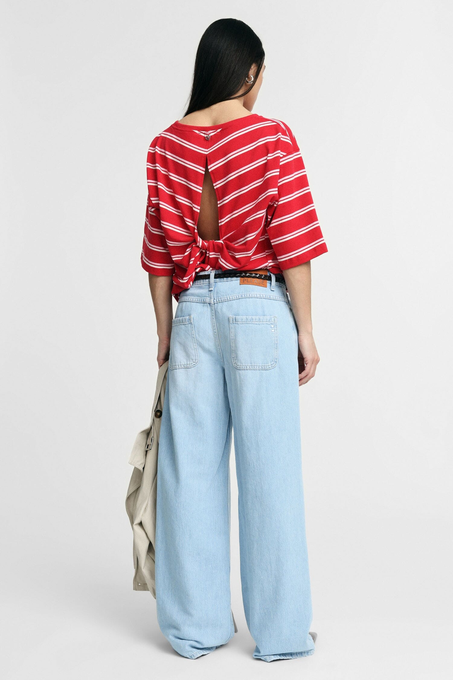 Jeans A Gamba Ampia Vita Alta Cinque Tasche Please