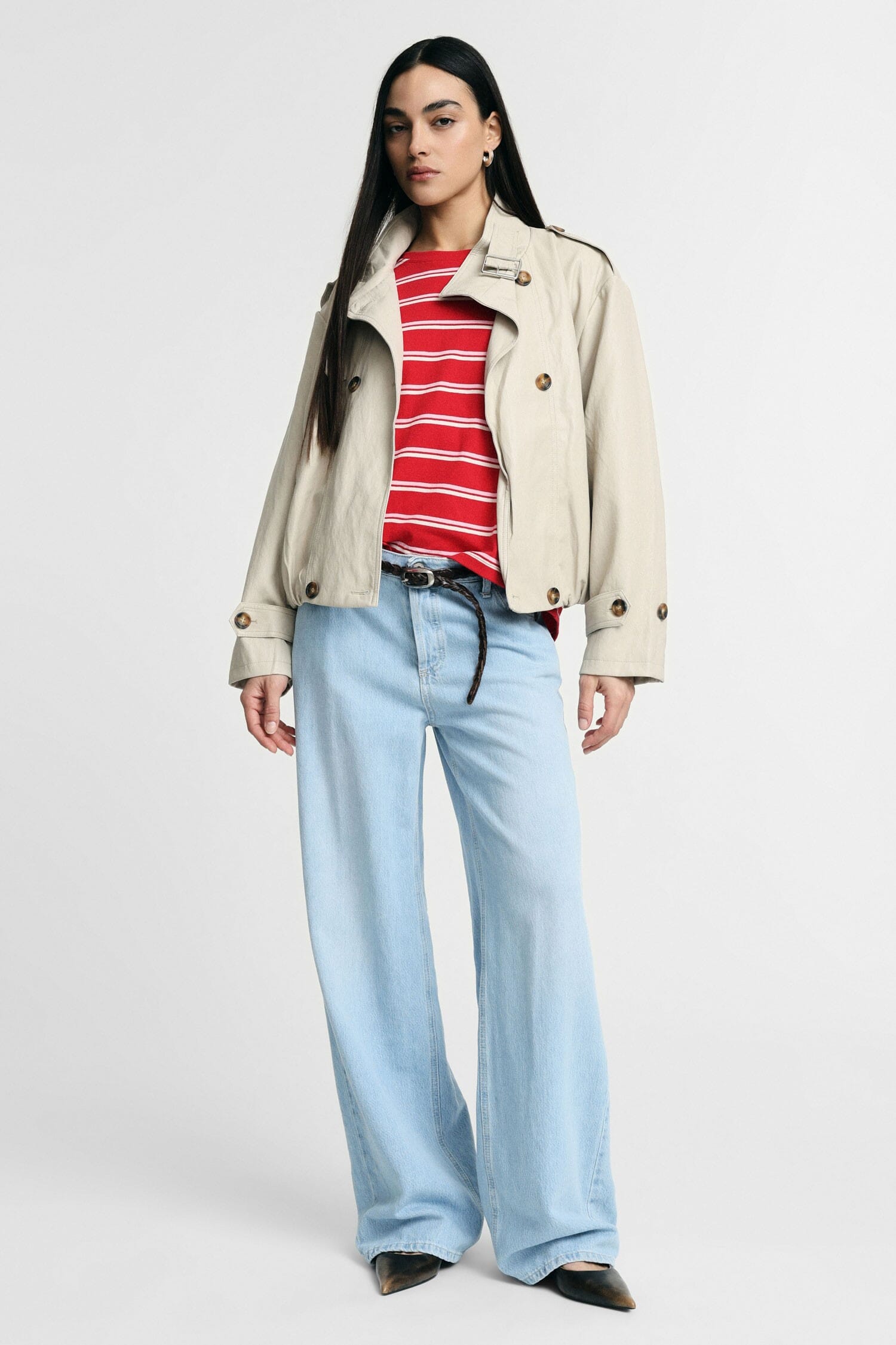 Jeans A Gamba Ampia Vita Alta Cinque Tasche Please