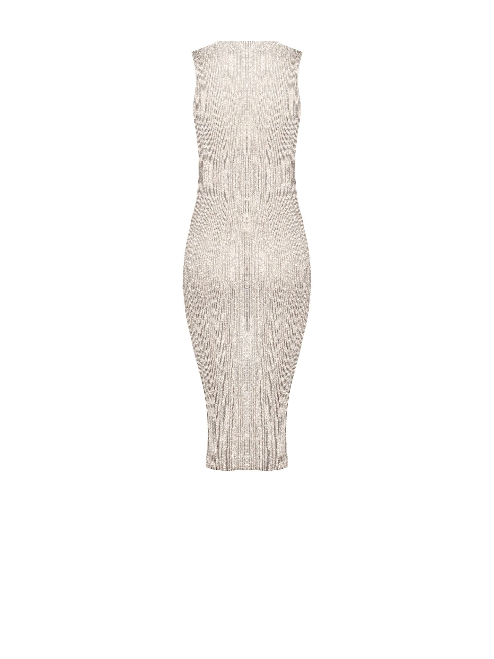 Robe fourreau en tricot côtelé avec fil Lurex et 4 découpes sous l'encolure Rinascimento