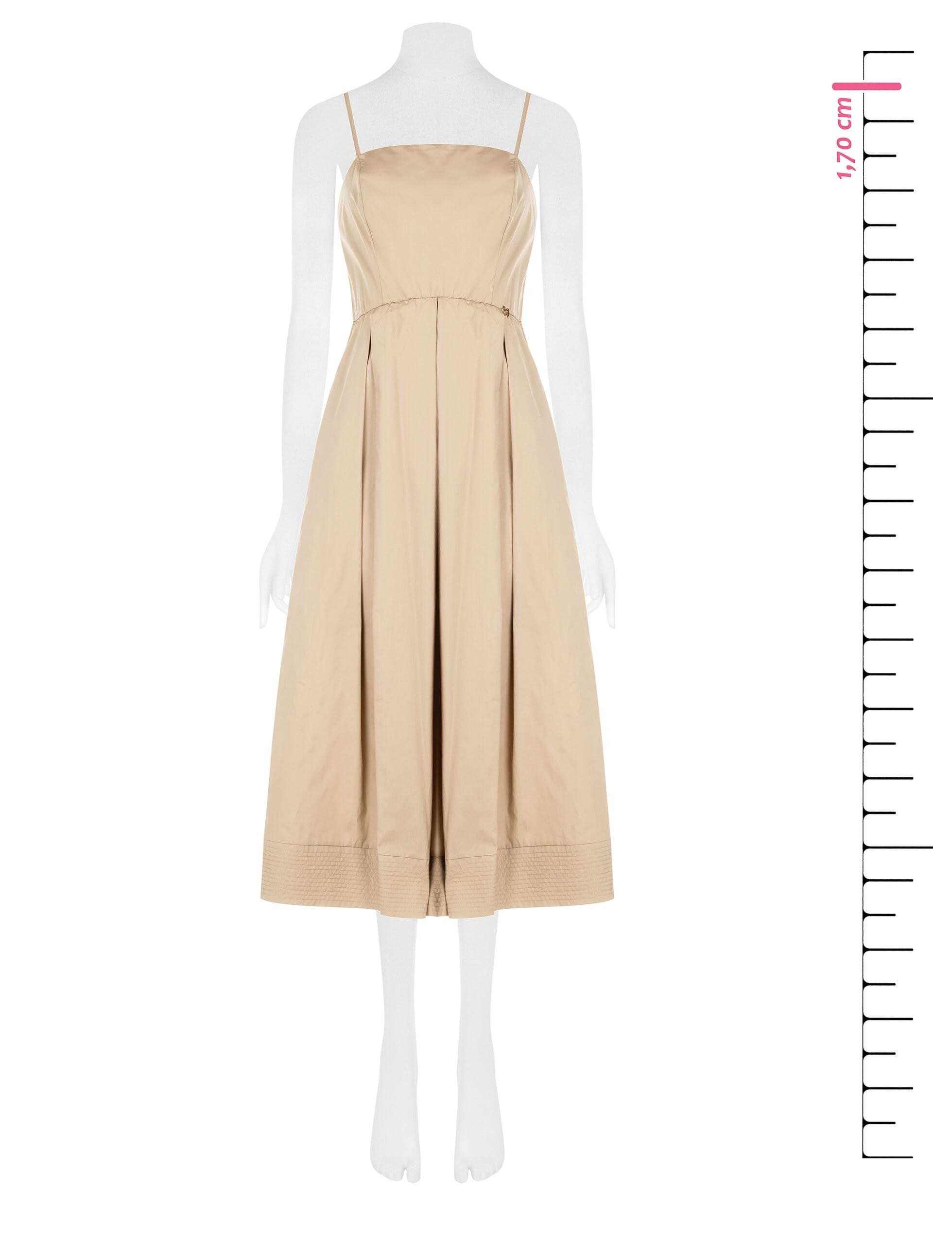 Abito Lungo A Ruota In Cotone Con Tasche Rinascimento