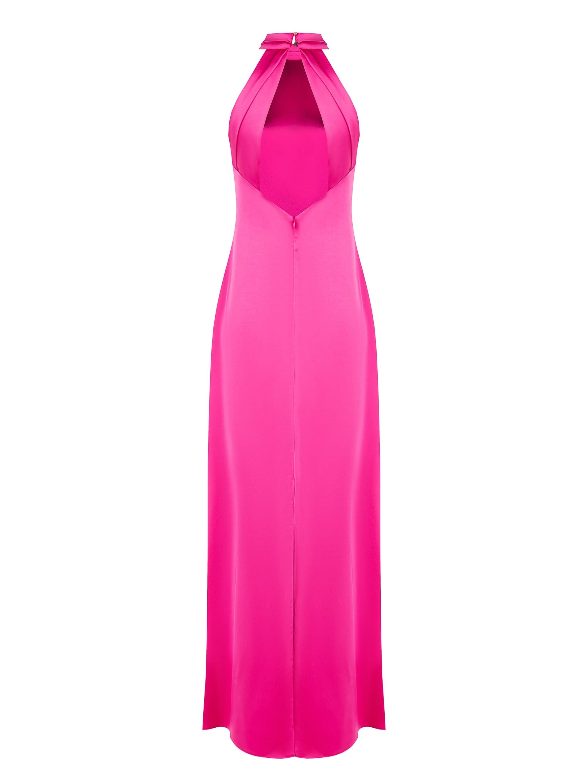 Abito Lungo Scivolato E Svasato In Raso Rinascimento