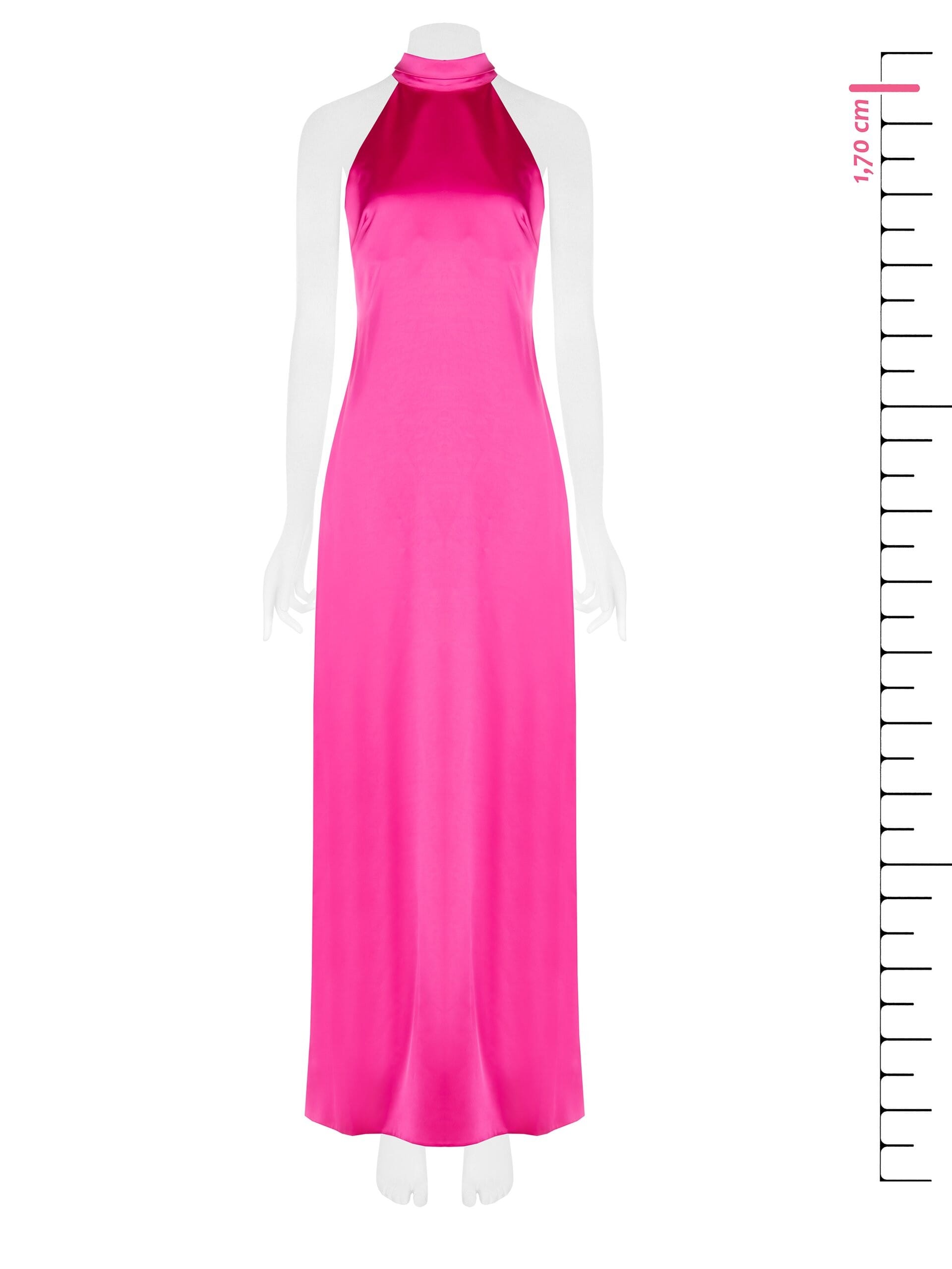 Abito Lungo Scivolato E Svasato In Raso Rinascimento