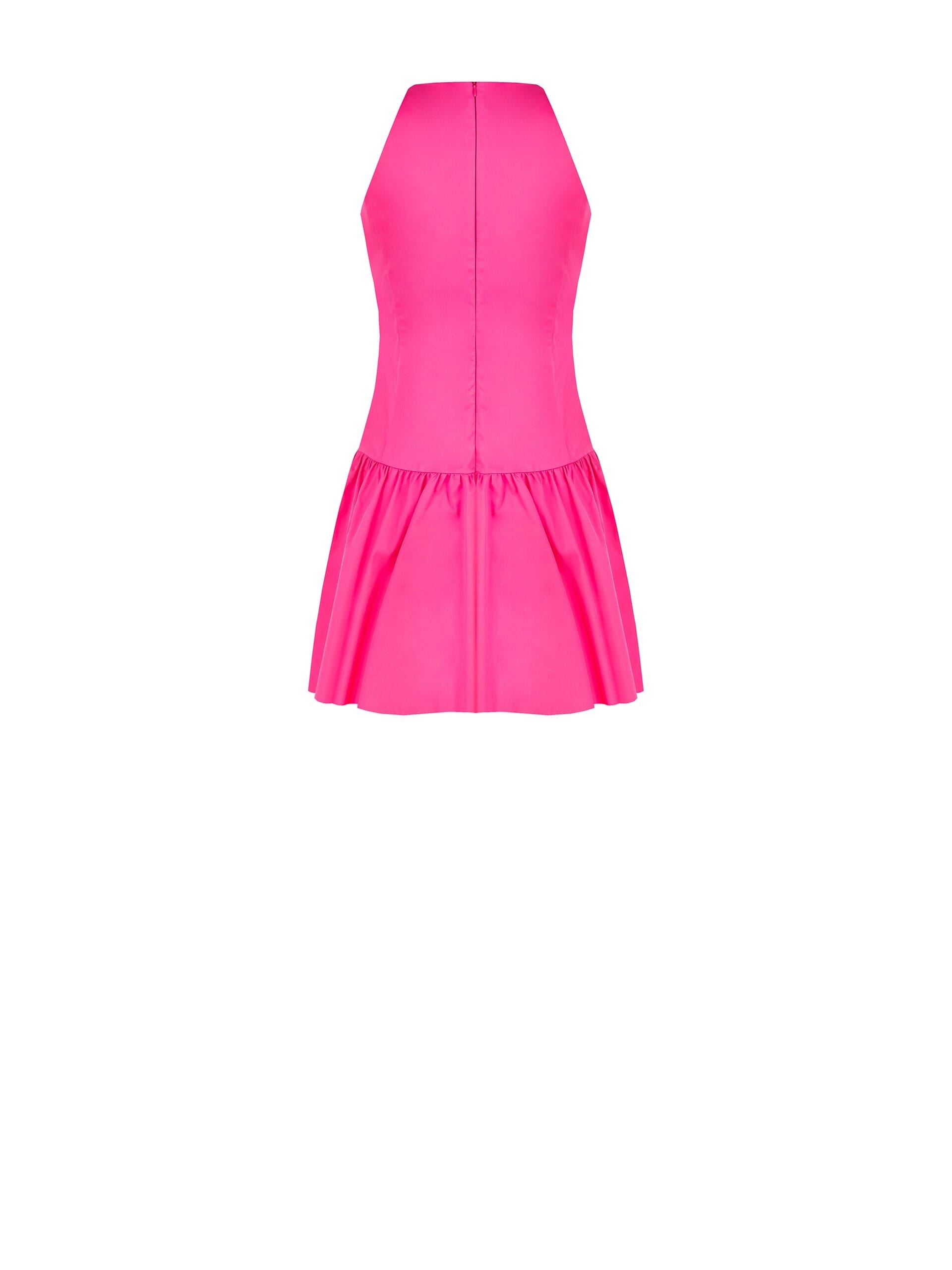 Robe courte en coton mélangé avec plis Rinascimento