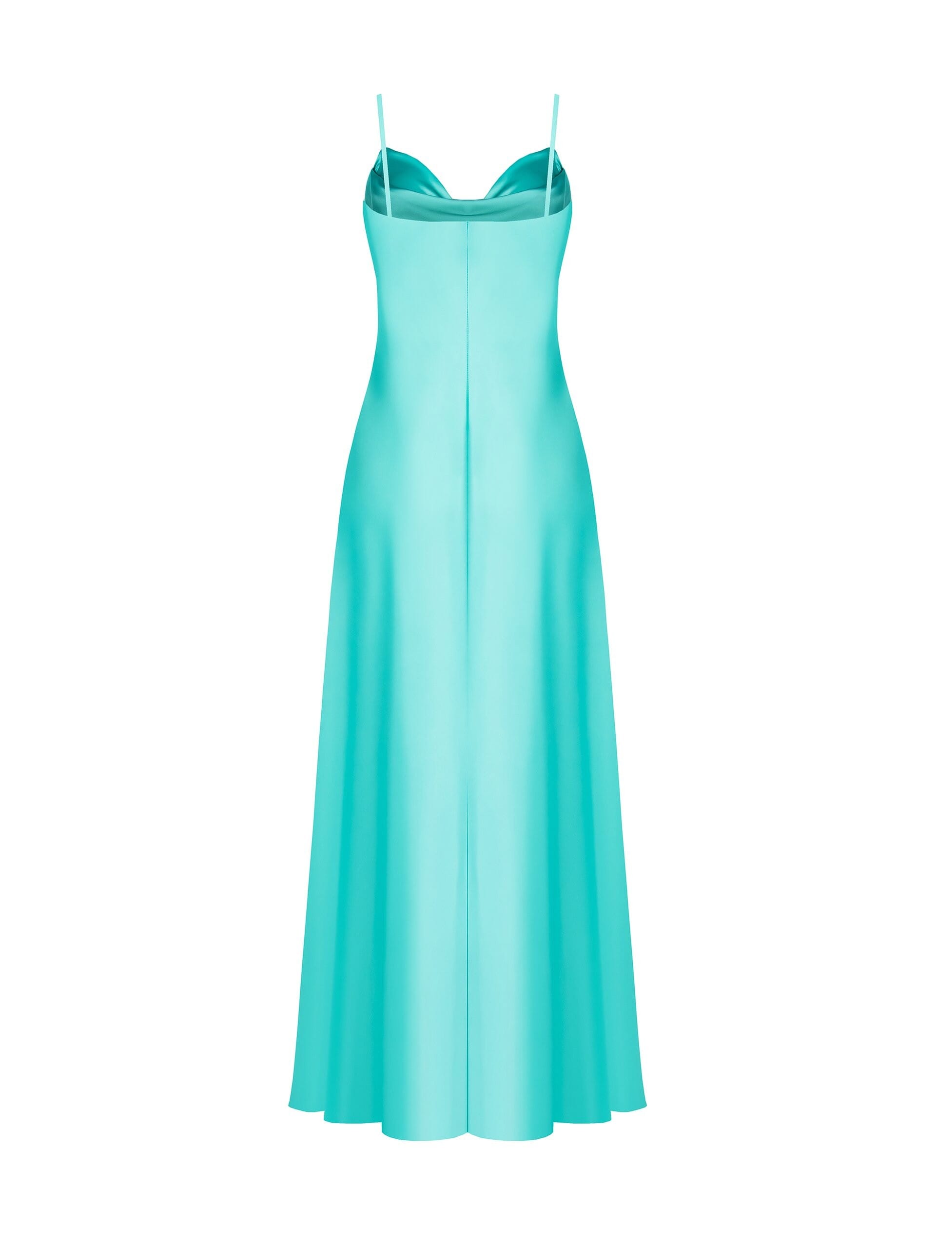 Rinascimento Satin Maxi Empire Dress