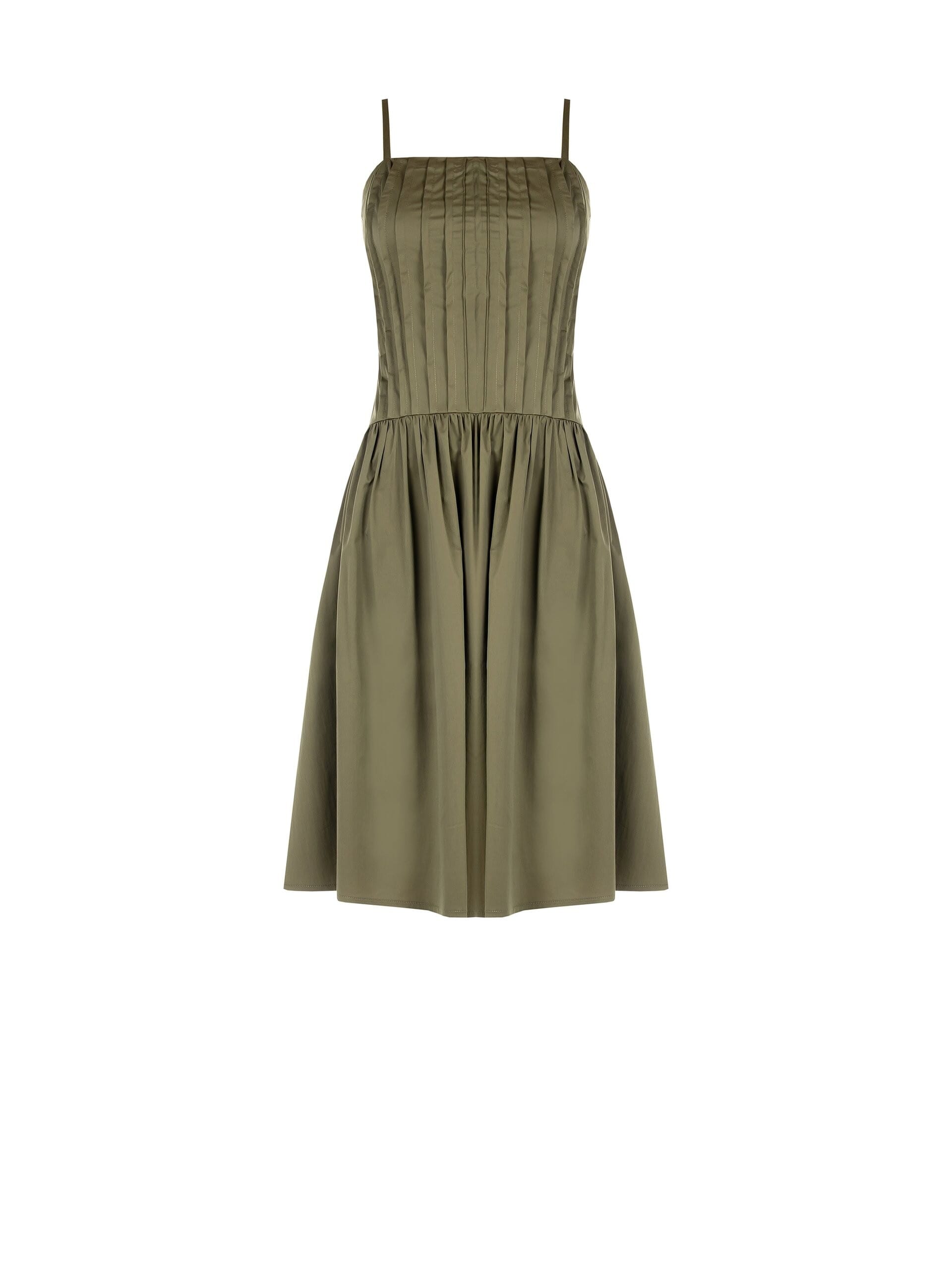 Robe à genoux en coton mélangé avec corsage plissé Rinascimento