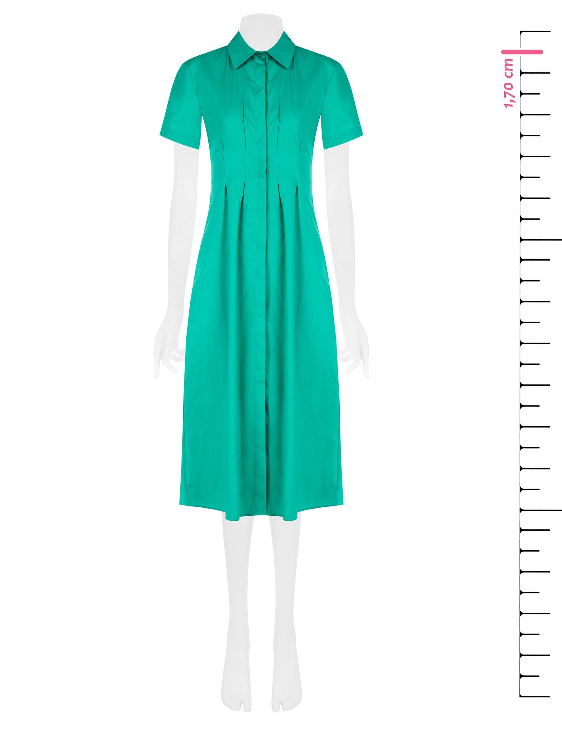 Robe midi en coton avec boutons dissimulés Rinascimento