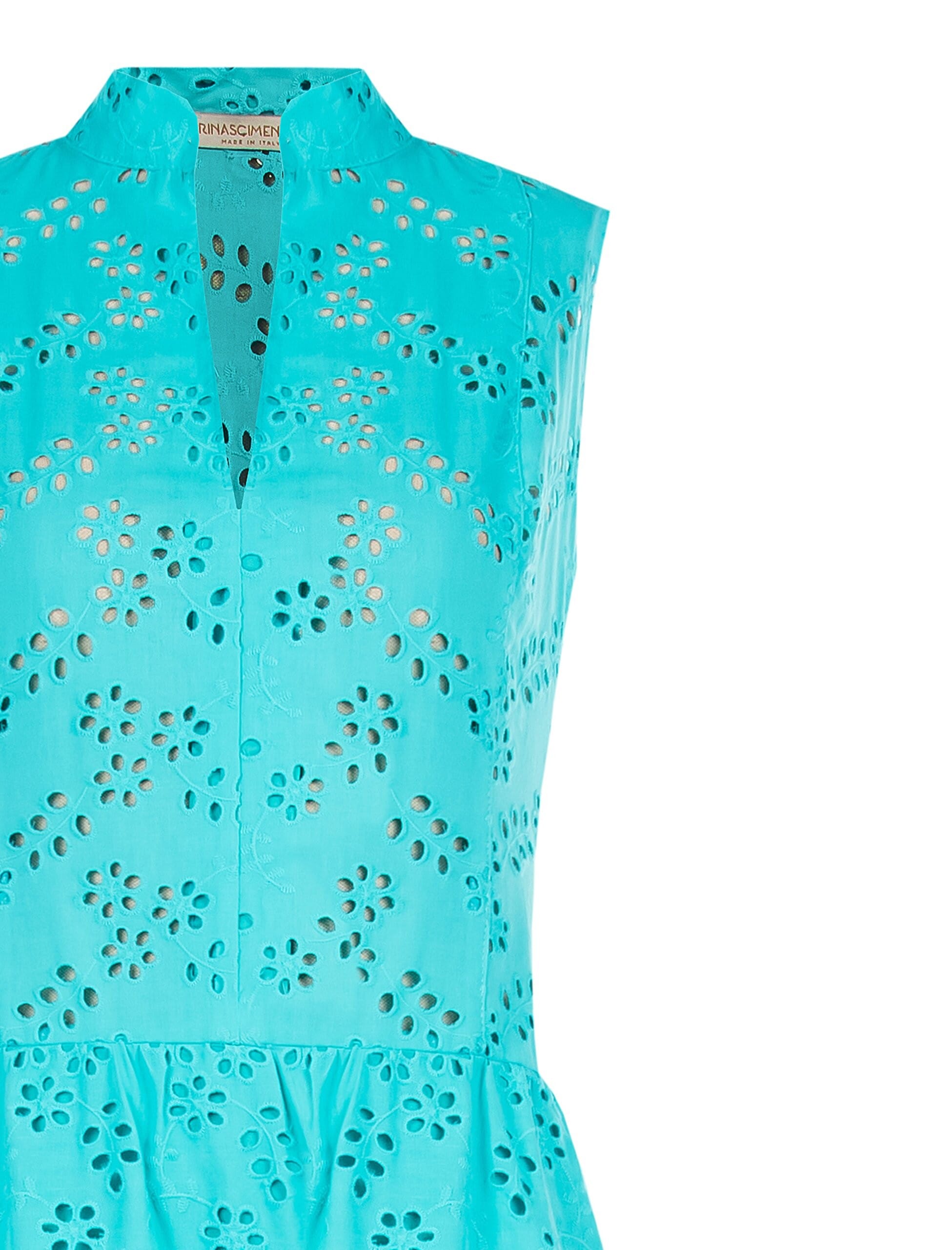 Robe longue à col en V en sanglier à volants Rinascimento