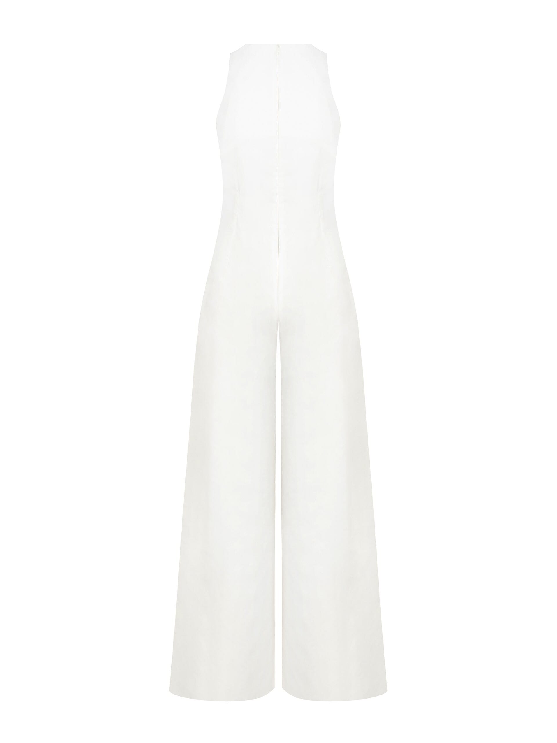 Combinaison palazzo une pièce en coton structuré avec nœud papillon et bijoux Rinascimento