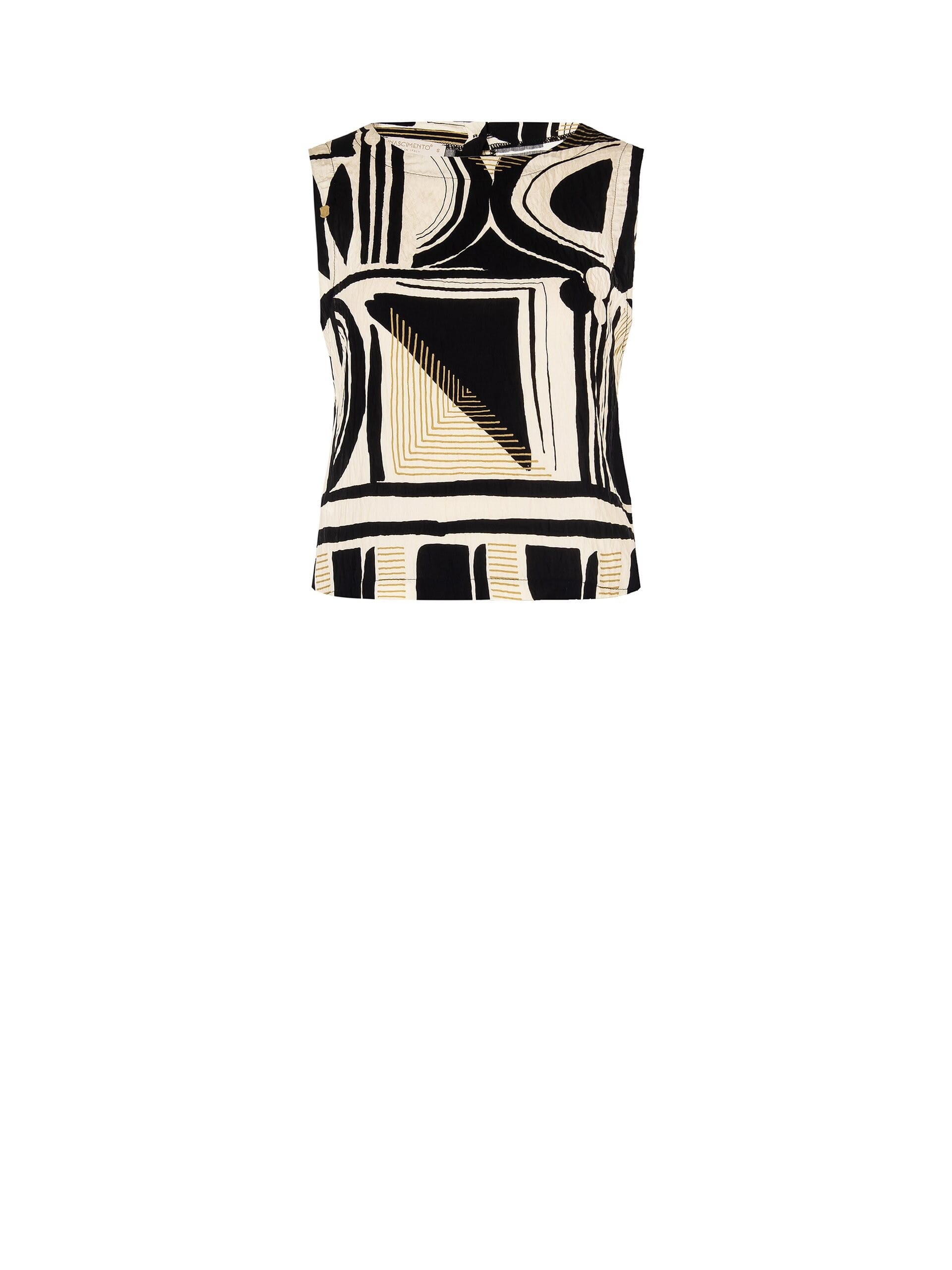 Wrinkled Viscose Top With Buttons At Back Rinascimento