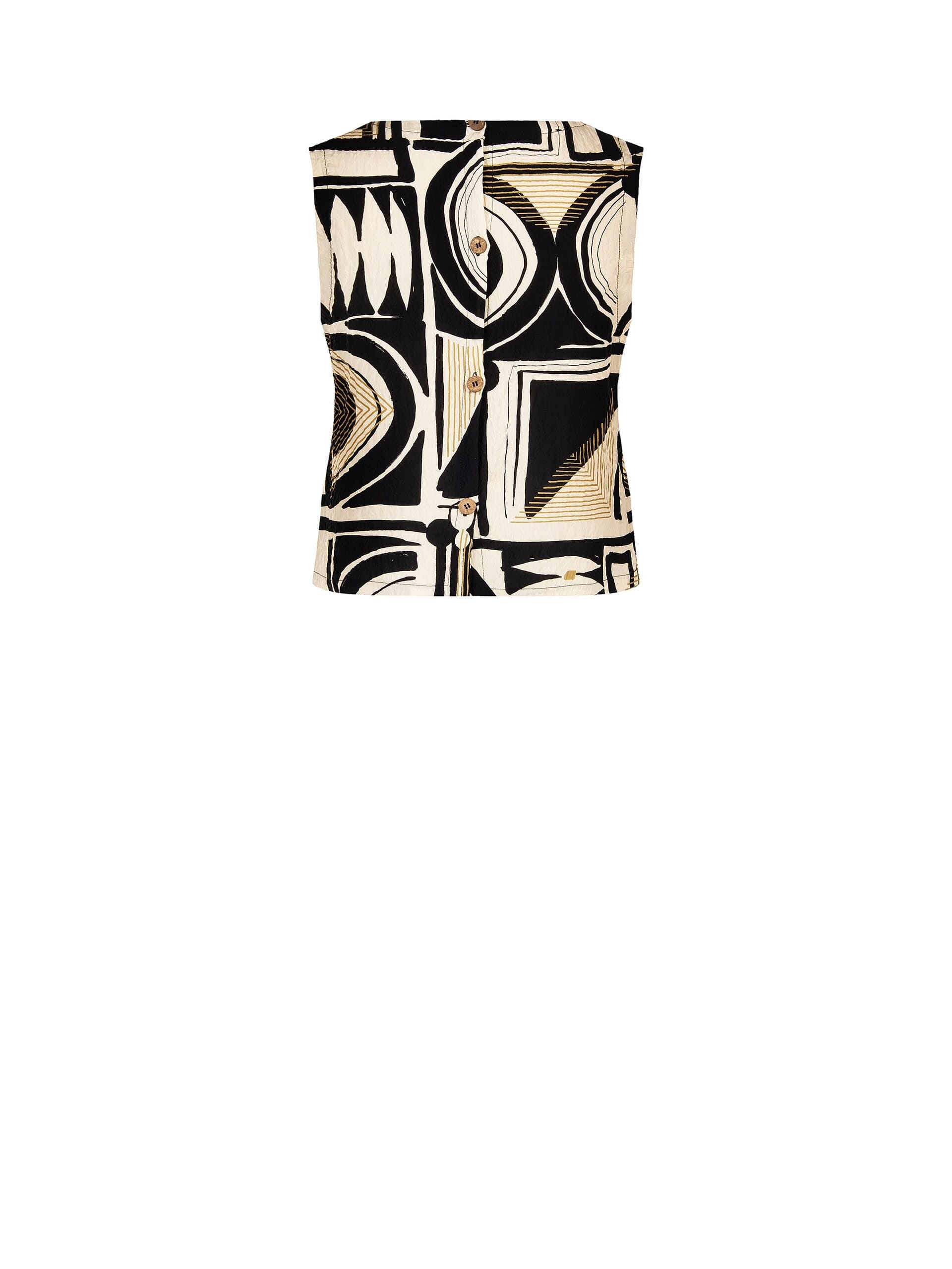 Wrinkled Viscose Top With Buttons At Back Rinascimento