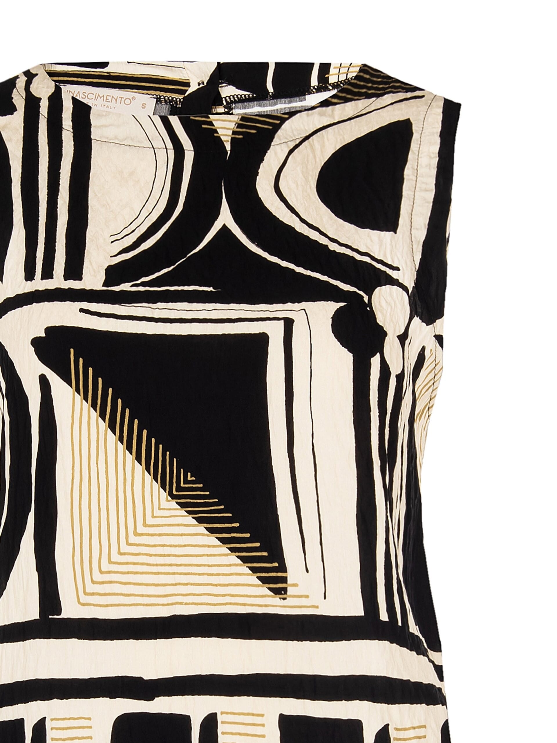 Wrinkled Viscose Top With Buttons At Back Rinascimento