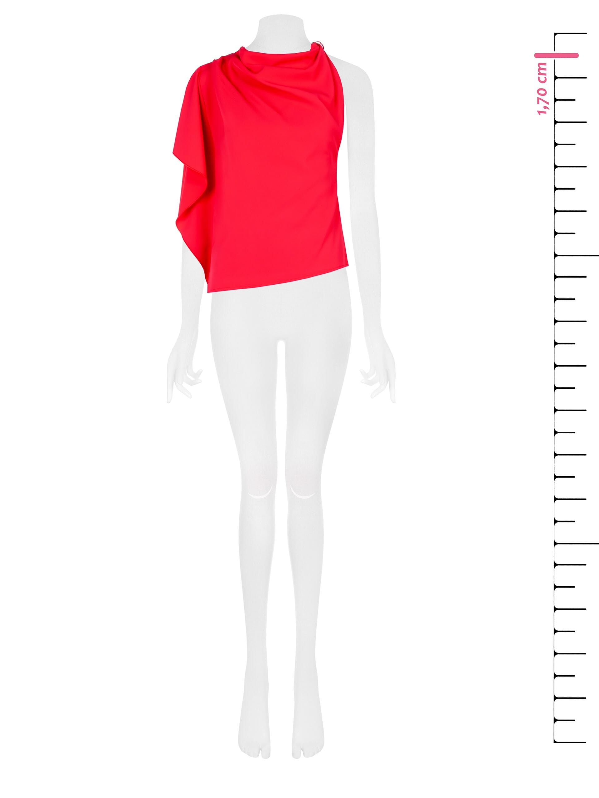 Blusa Asimmetrica In Tessuto Fluido Arricciata Sulla Spalla Rinascimento