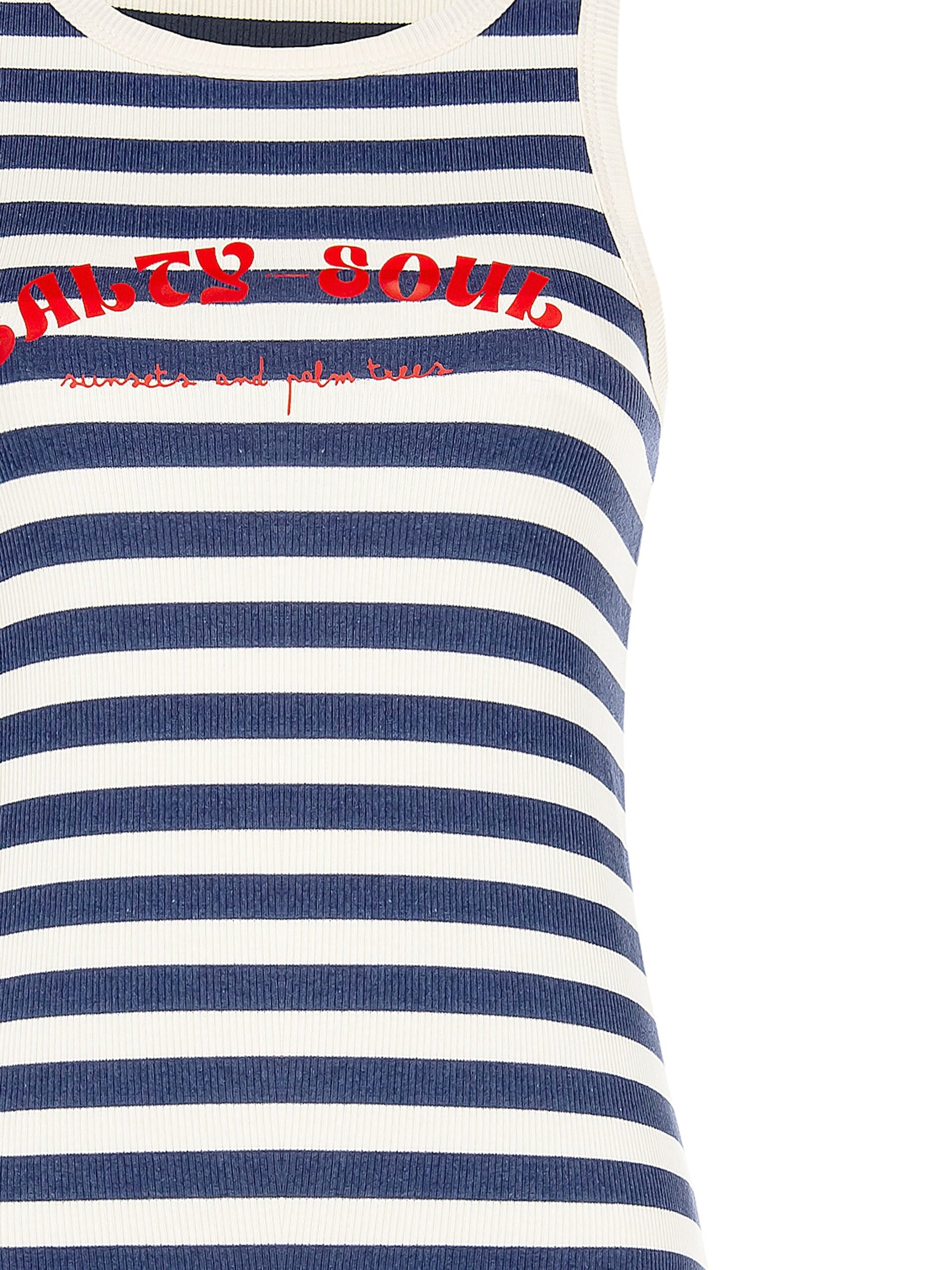 Seamless Cotton Ribbed Top With Rinascimento Print