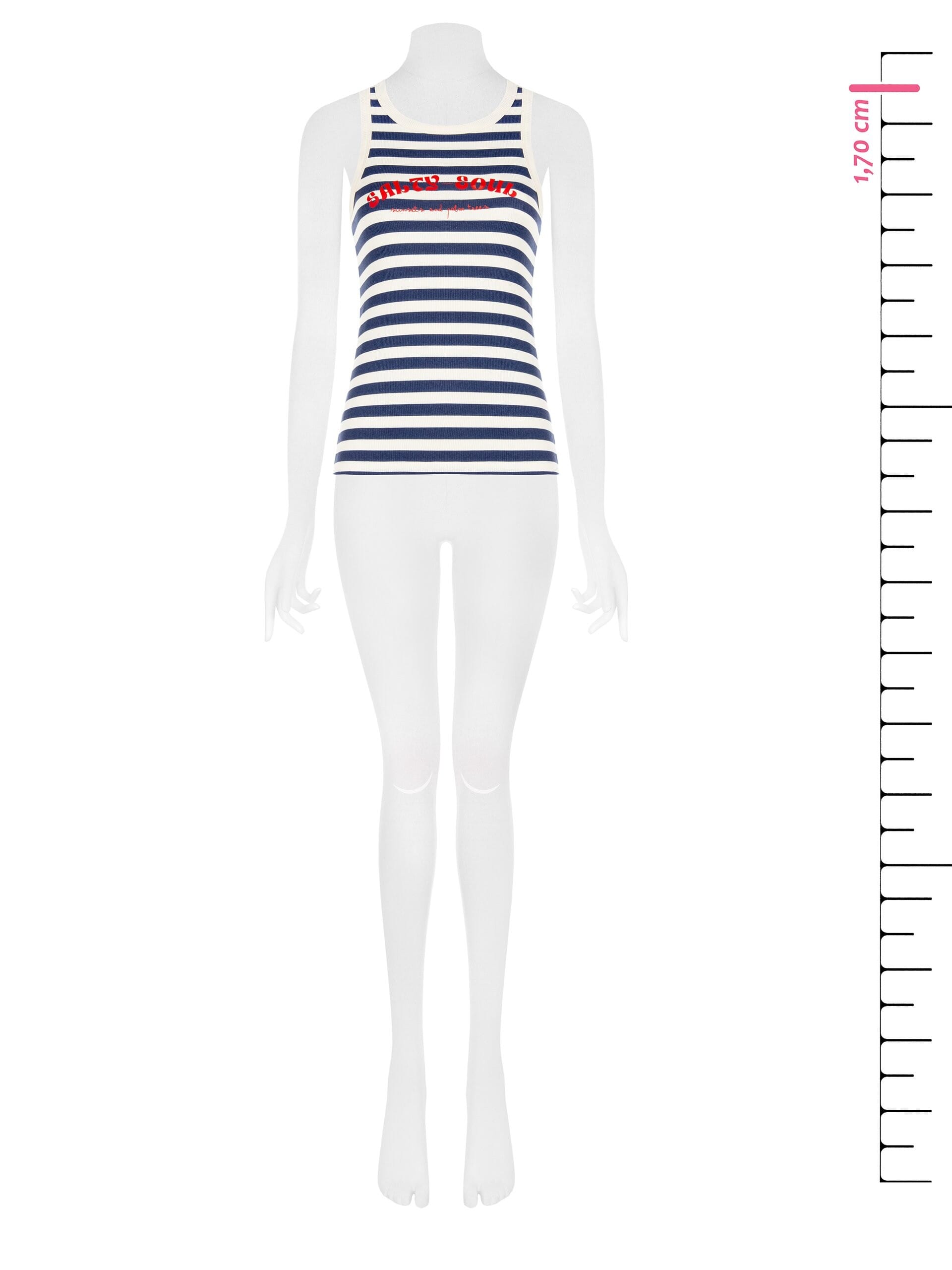 Seamless Cotton Ribbed Top With Rinascimento Print