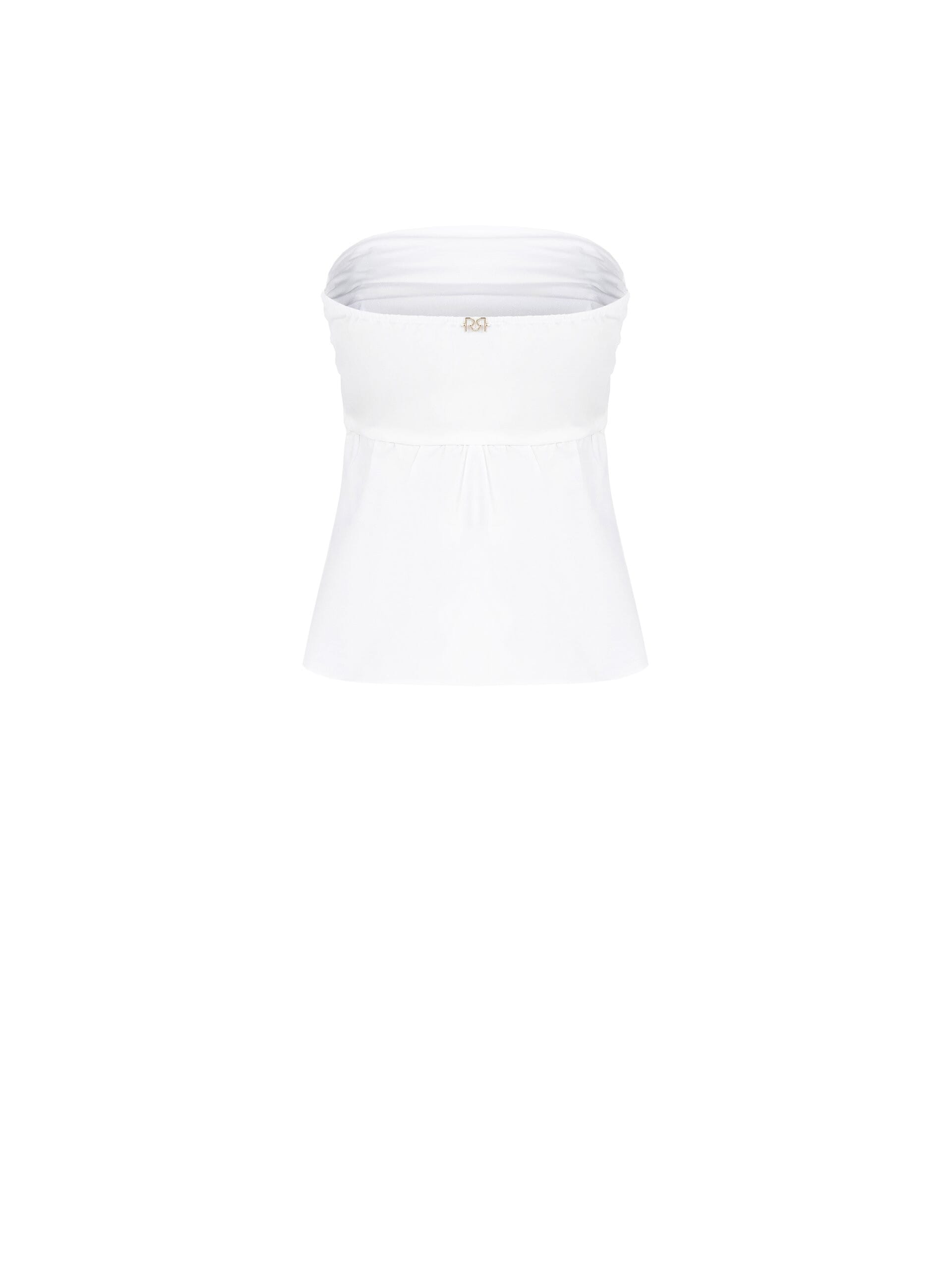 Cotton Top With Pleated Band And Buttons From Rinascimento Shirt