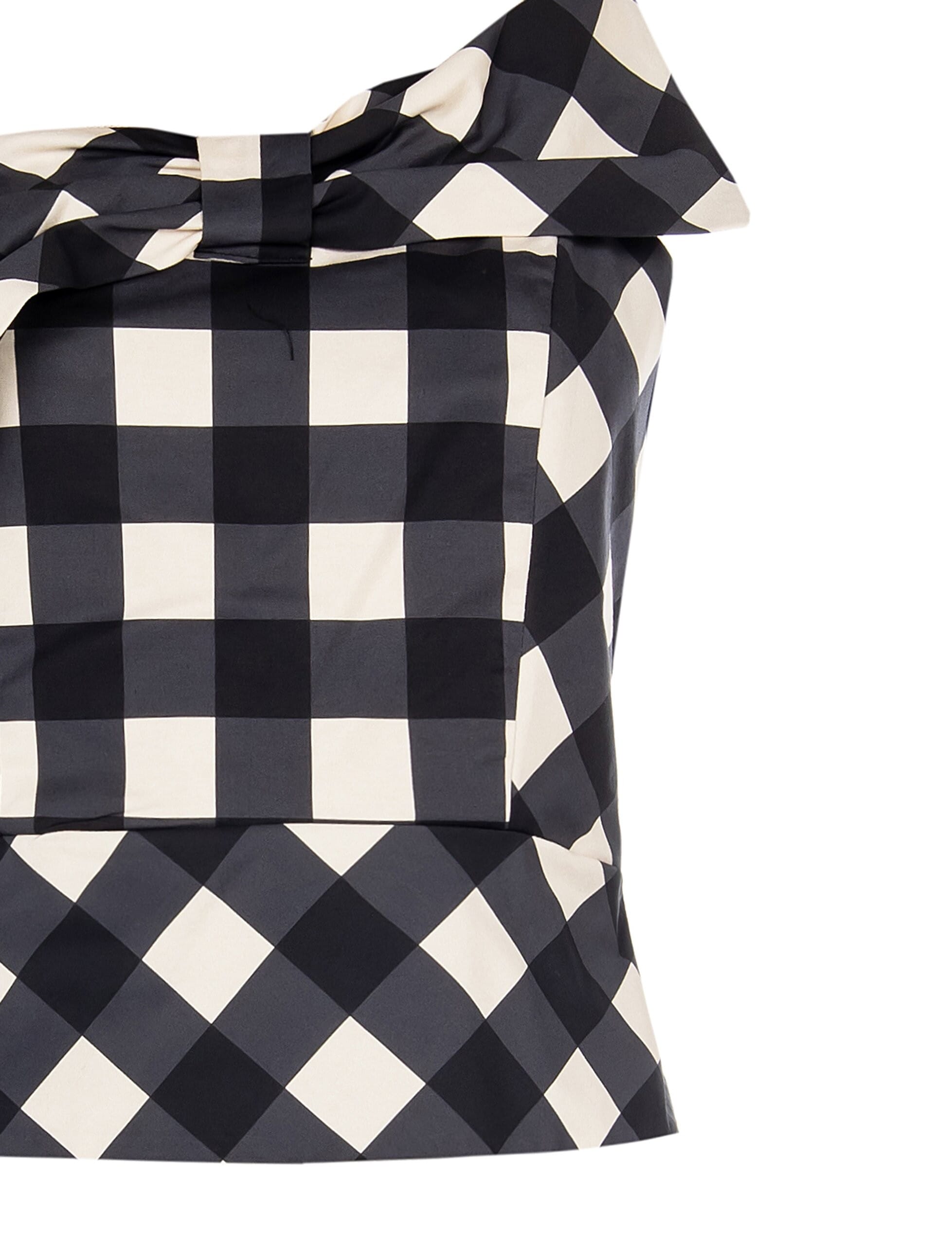 Mixed Cotton Bustier Top With Maxi Bow Rinascimento