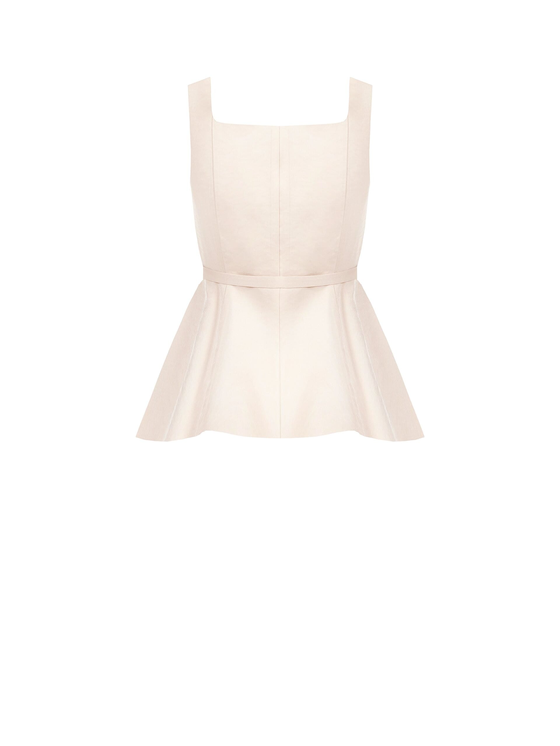 Pleated Viscose Mix Pearl Effect Top with Coordinating Belt Rinascimento