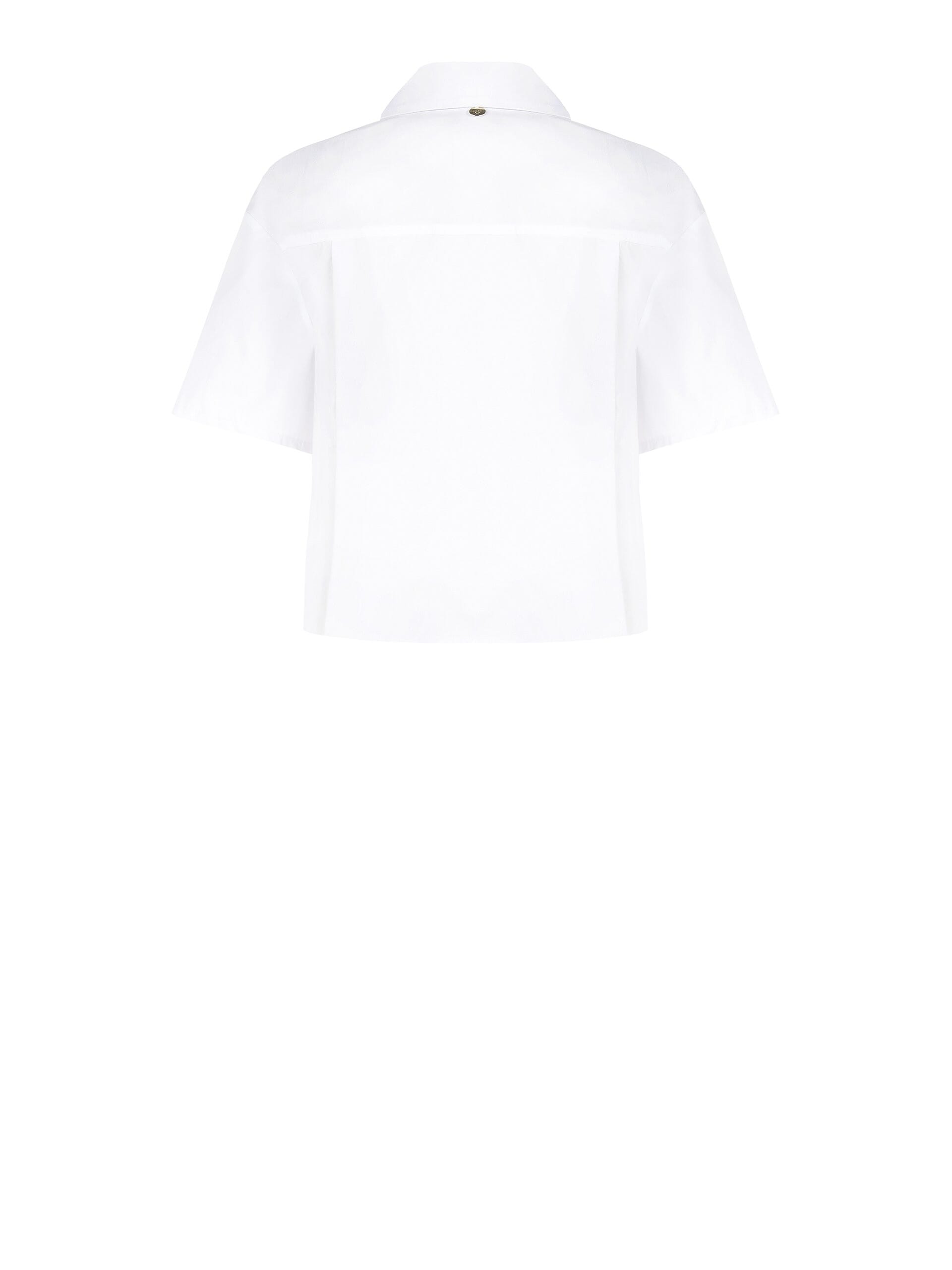 Short Over Cotton Shirt With Pleat Detail Rinascimento