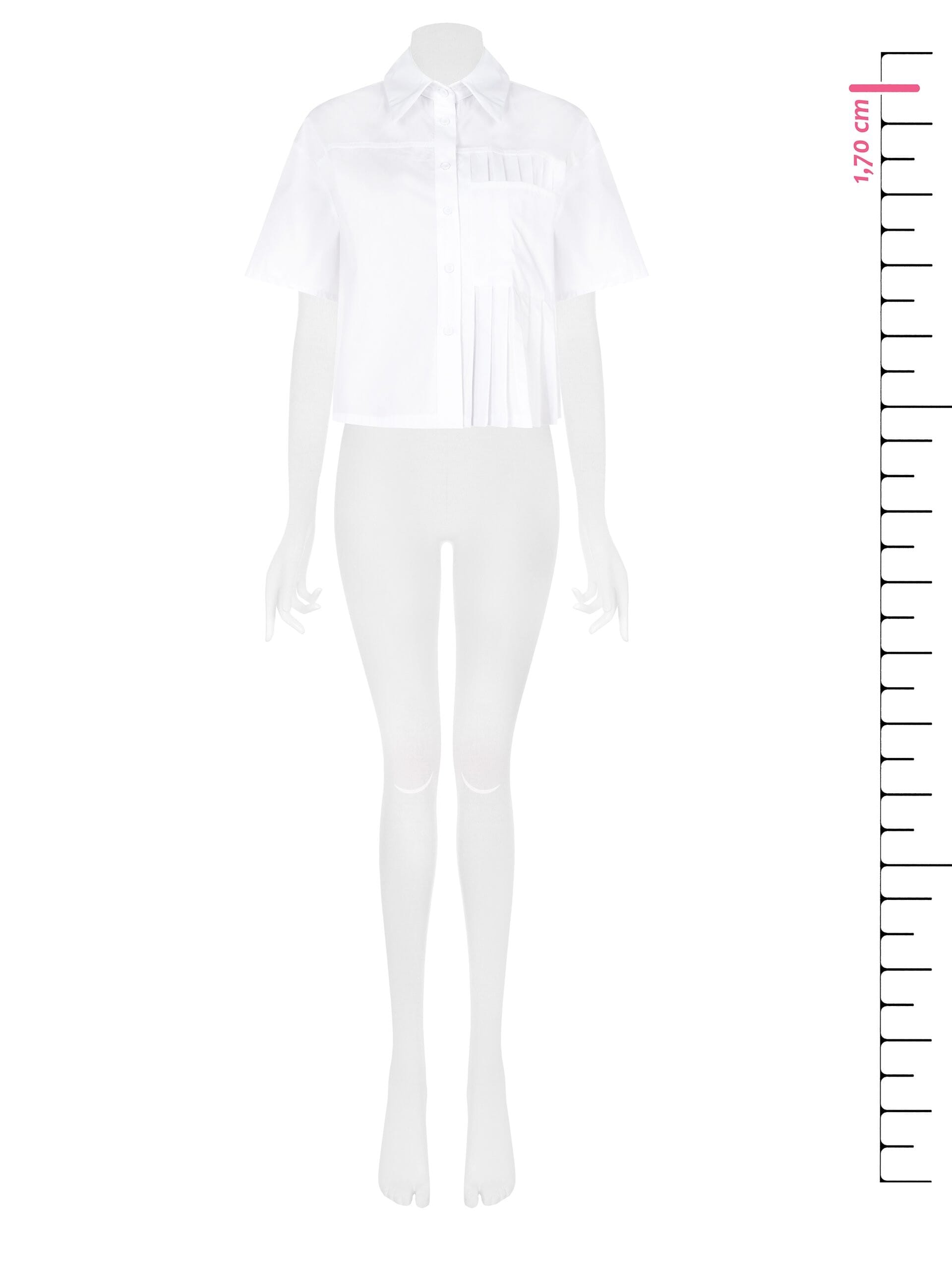 Short Over Cotton Shirt With Pleat Detail Rinascimento