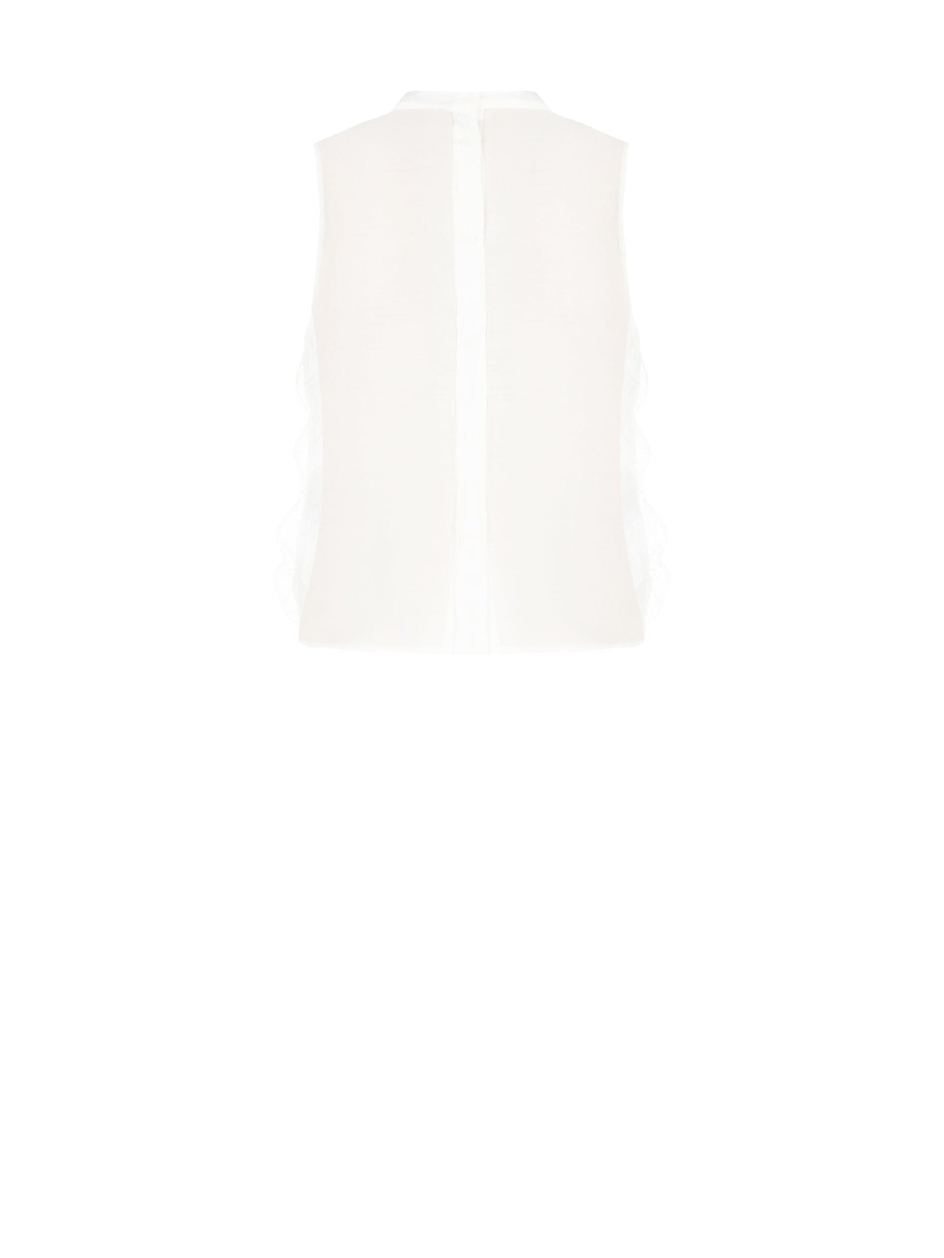 Embroidered Tulle And Lace Front And Ultralight Lyocell Back Rinascimento Blouse