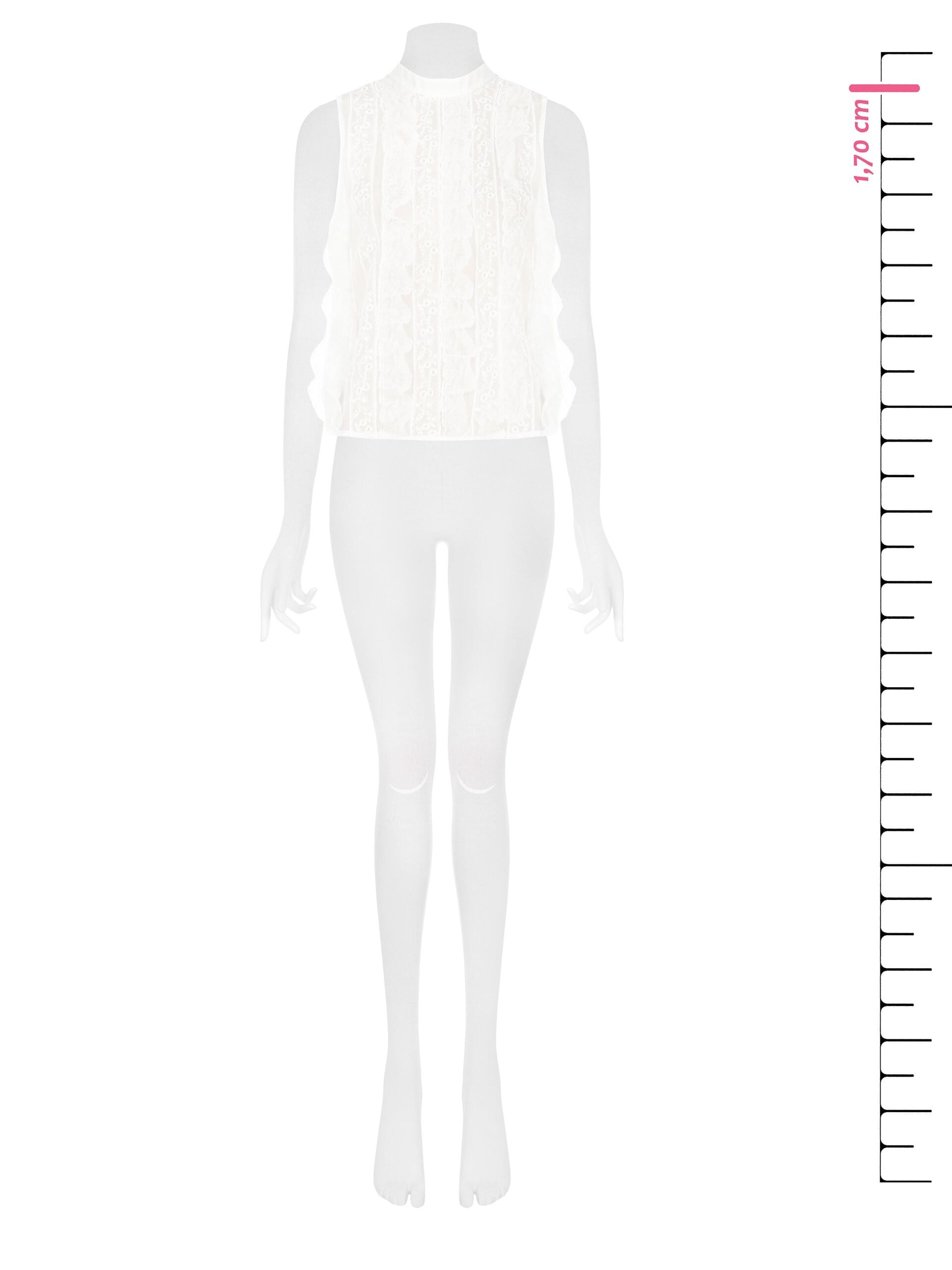 Embroidered Tulle And Lace Front And Ultralight Lyocell Back Rinascimento Blouse