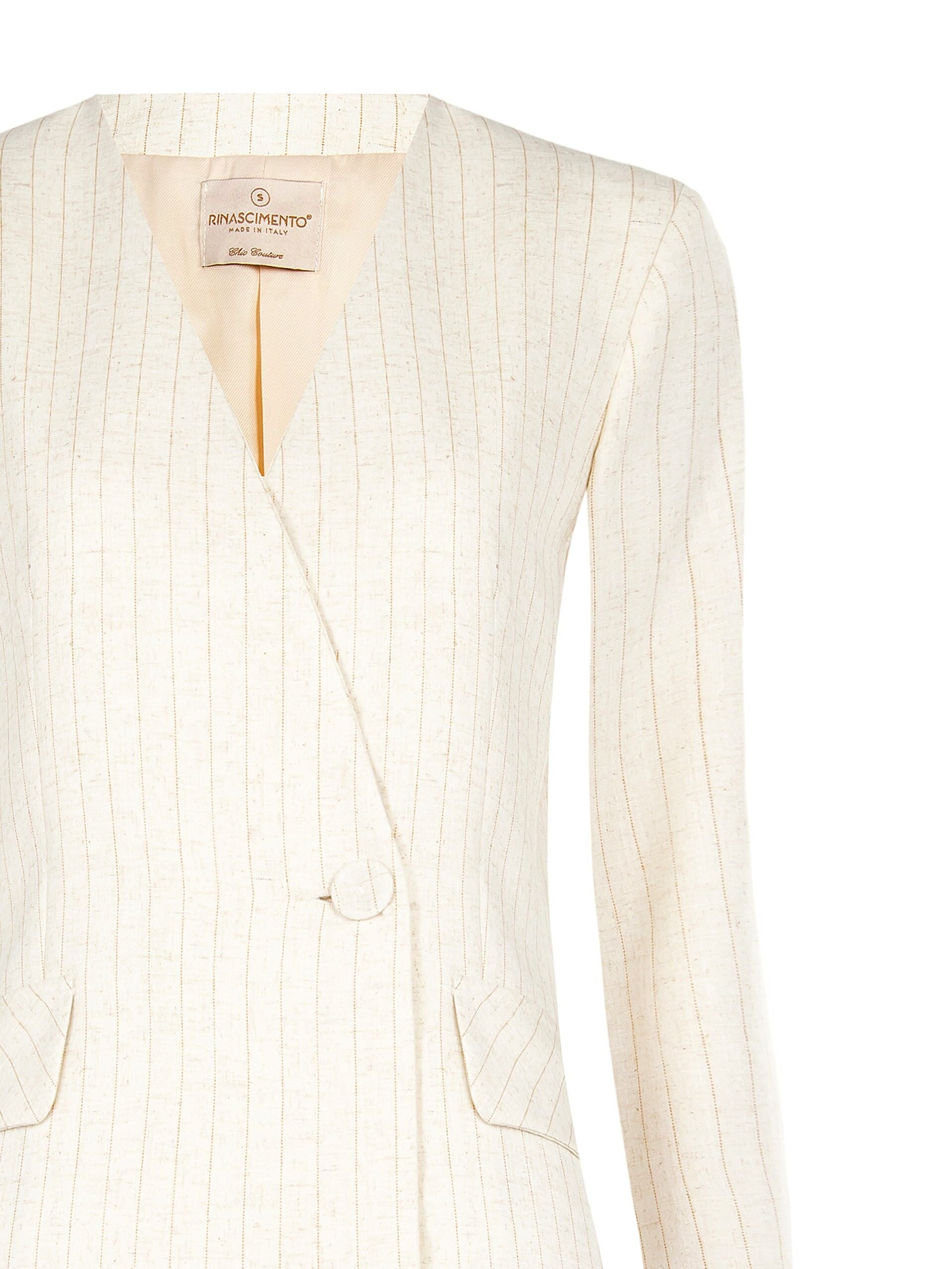 Rinascimento No Reverse Pinstripe Blazer Jacket