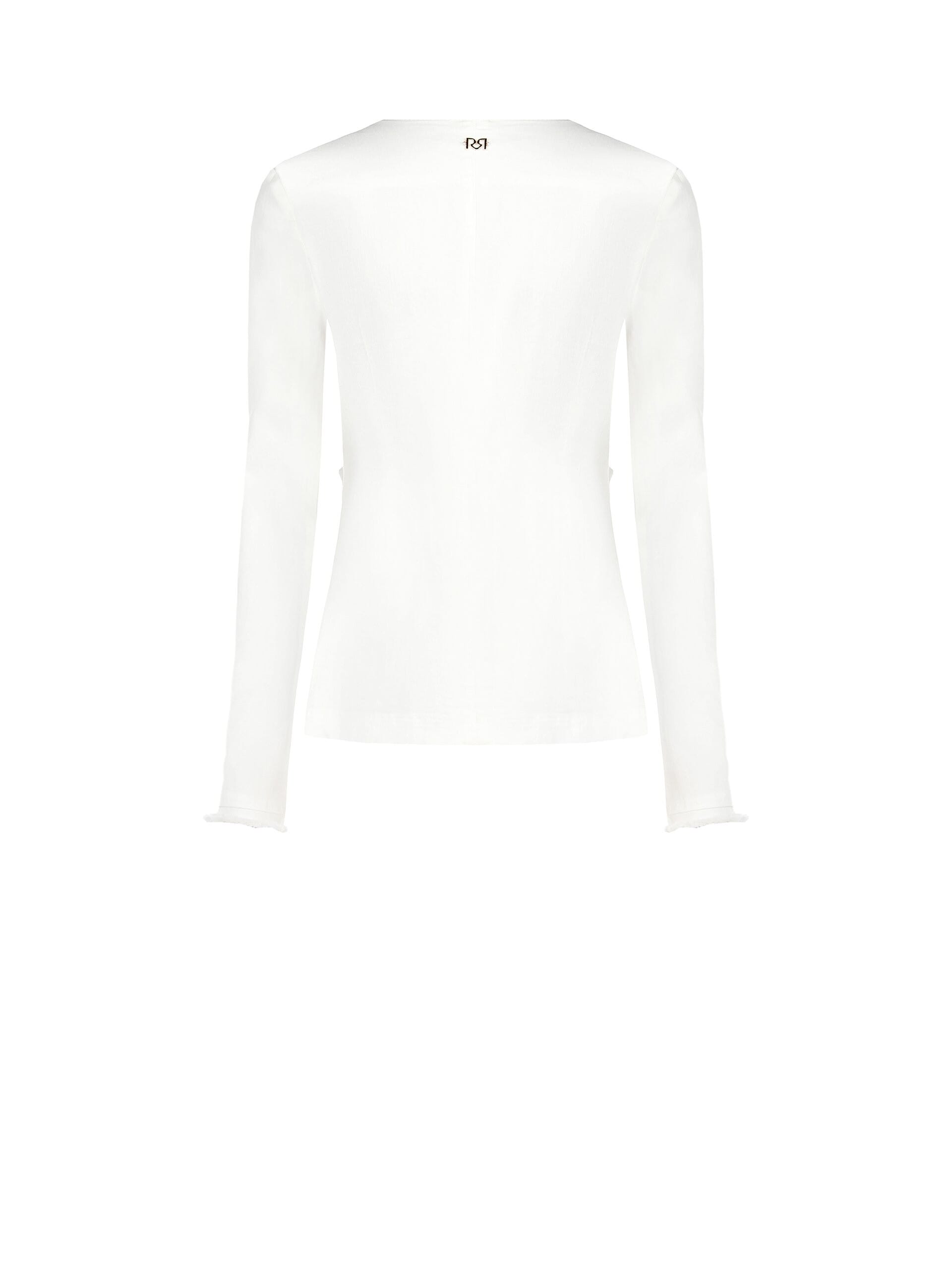 Veste en denim stretch sans col avec poches Maxi Rinascimento