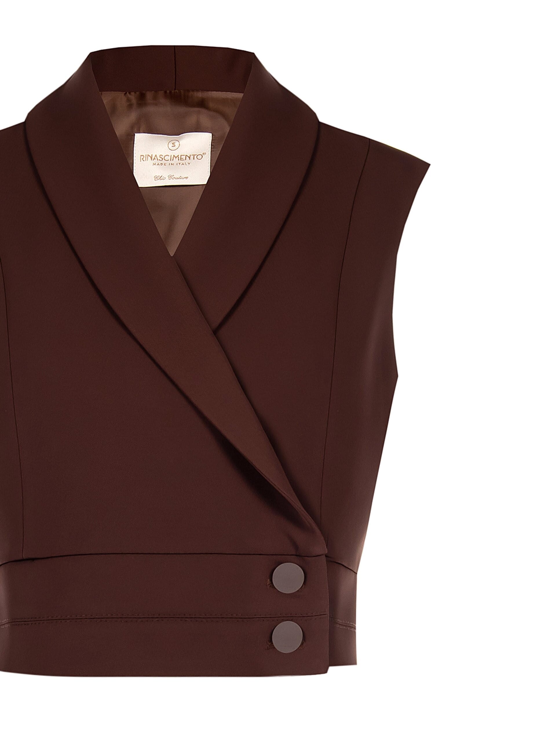 Rinascimento Fluid Fabric Crop Vest