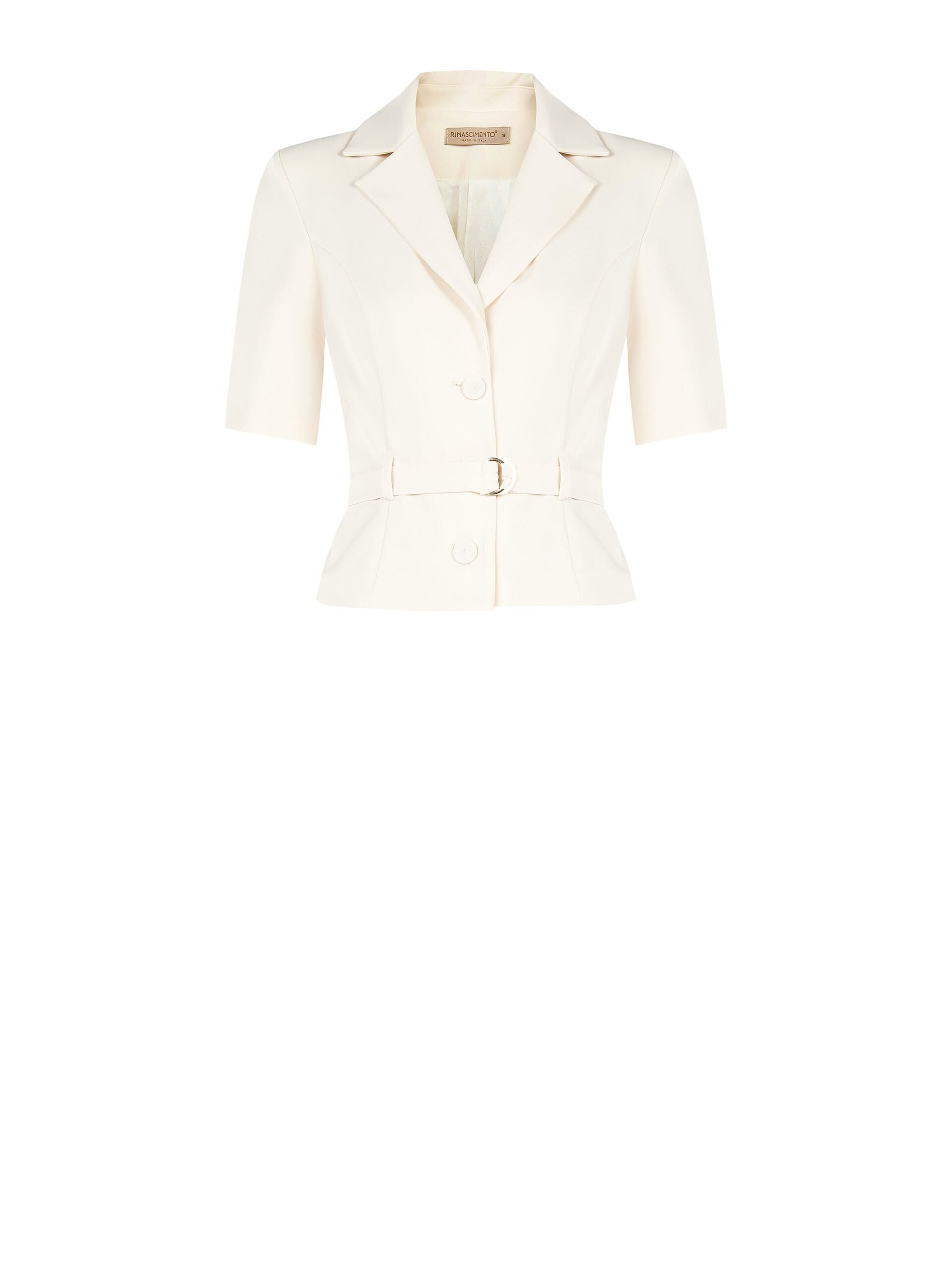 Veste blazer avec ceinture coordonnée en tissu fluide Rinascimento