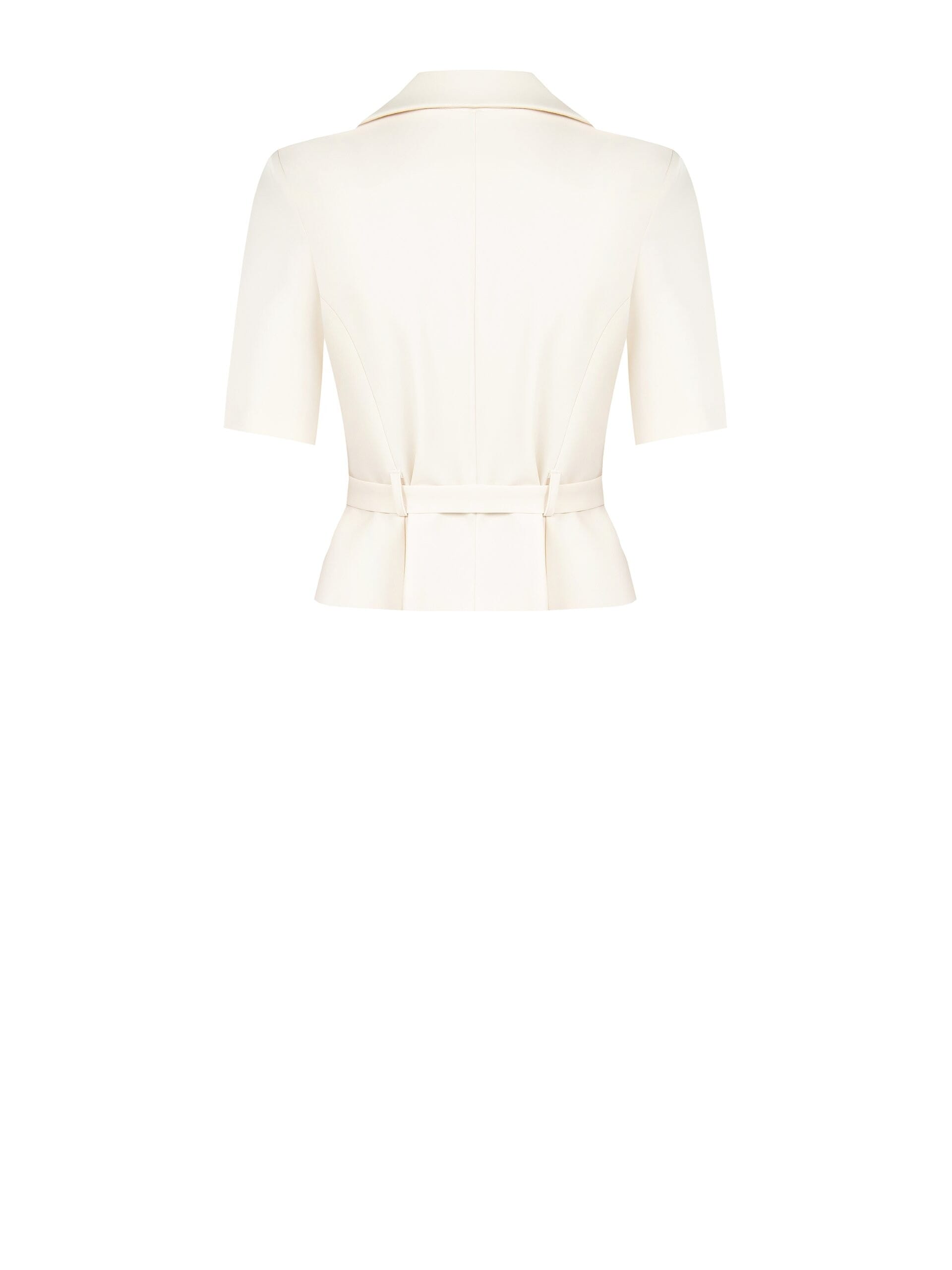 Veste blazer avec ceinture coordonnée en tissu fluide Rinascimento