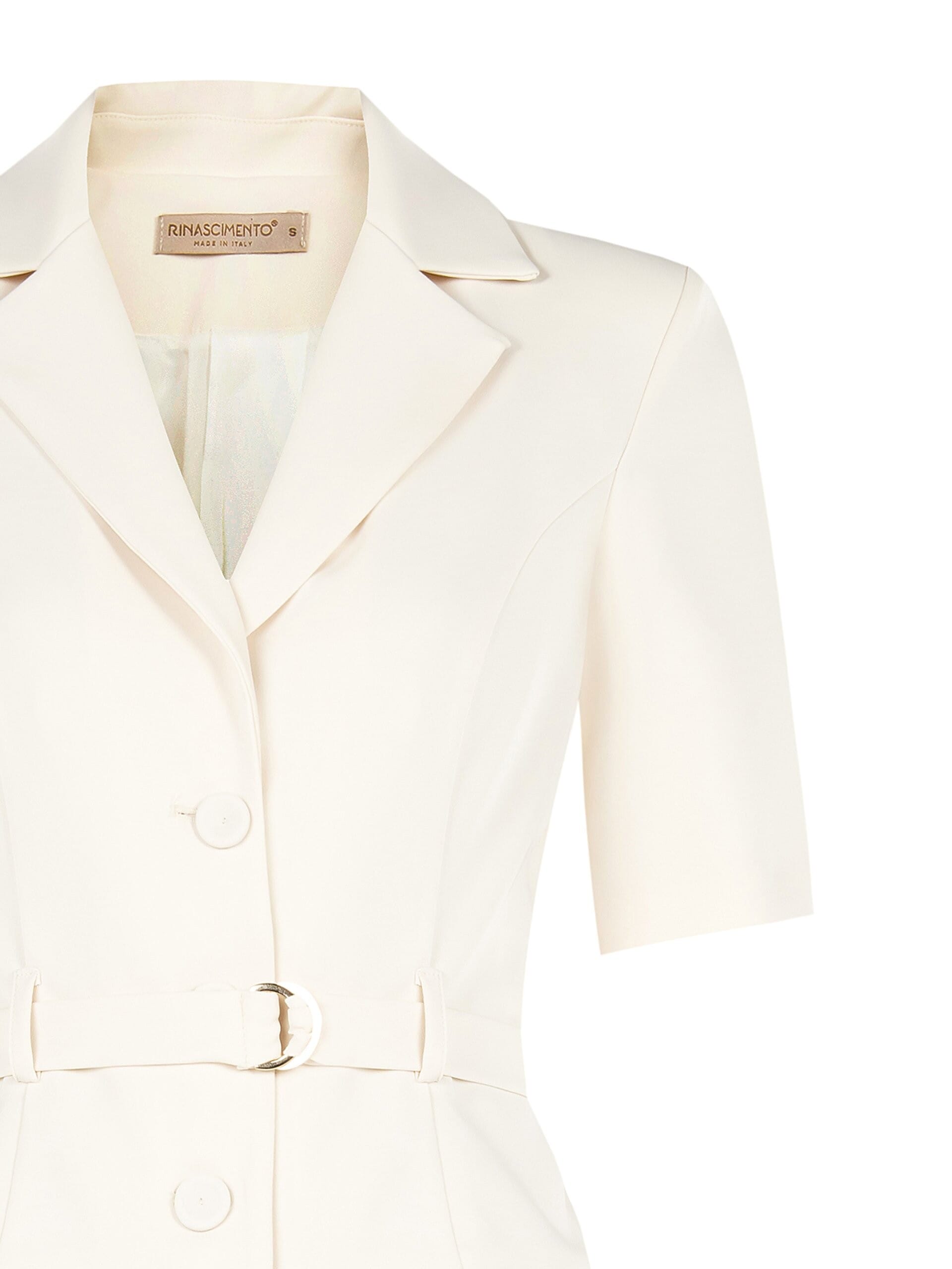 Veste blazer avec ceinture coordonnée en tissu fluide Rinascimento