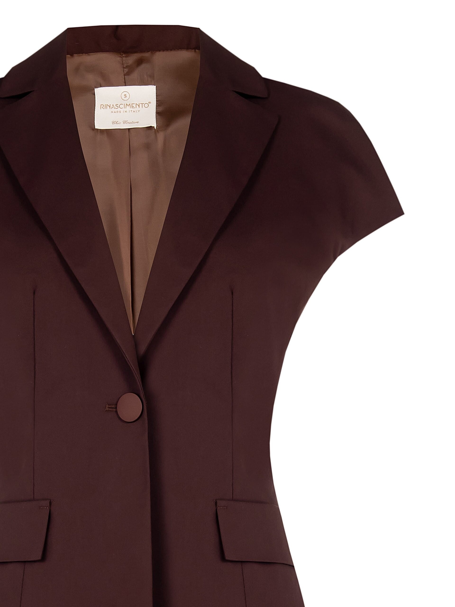 Rinascimento Strapless Cotton Blend Blazer Jacket