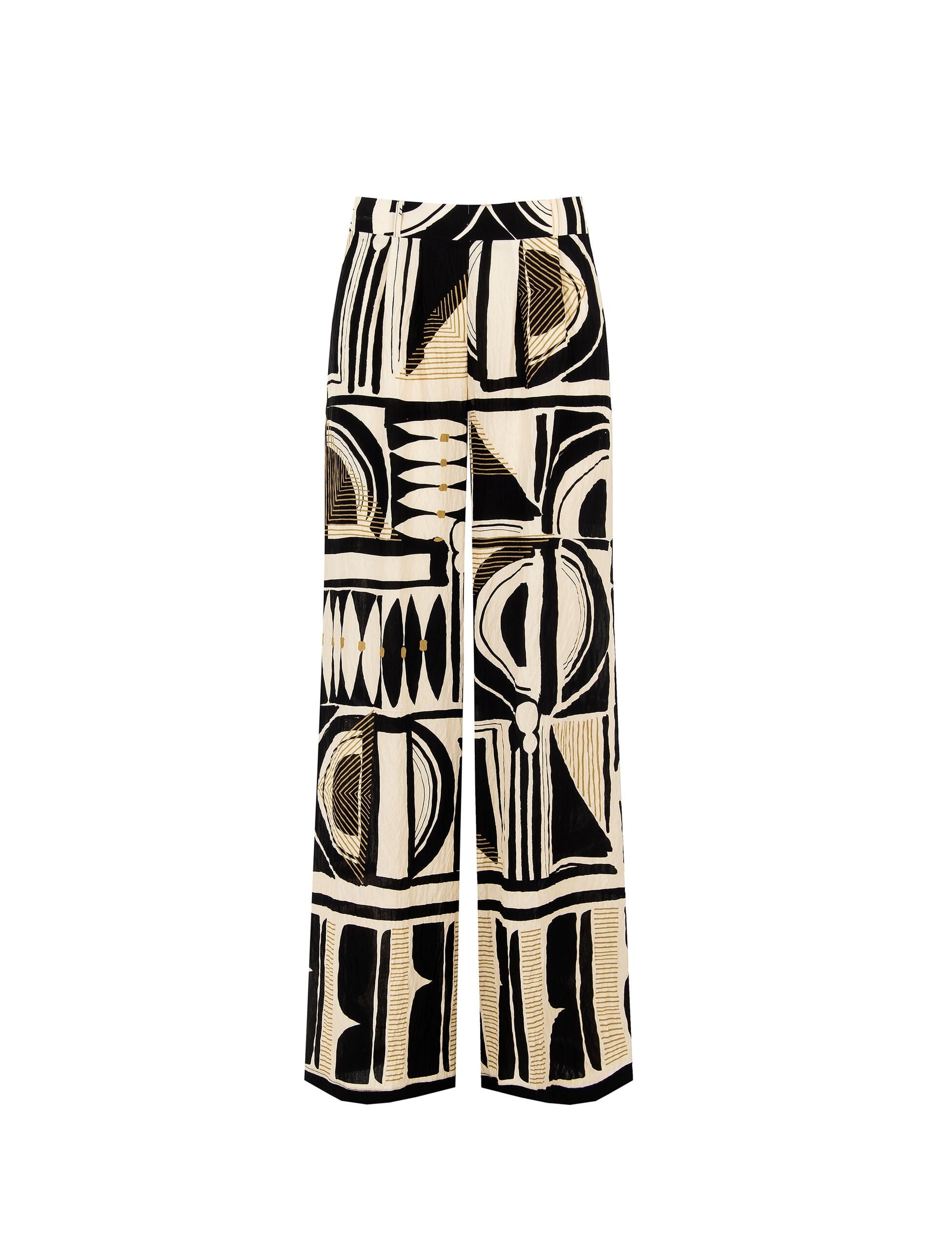 Lightly Wrinkled Viscose Palace Trousers With Elastic Back Rinascimento