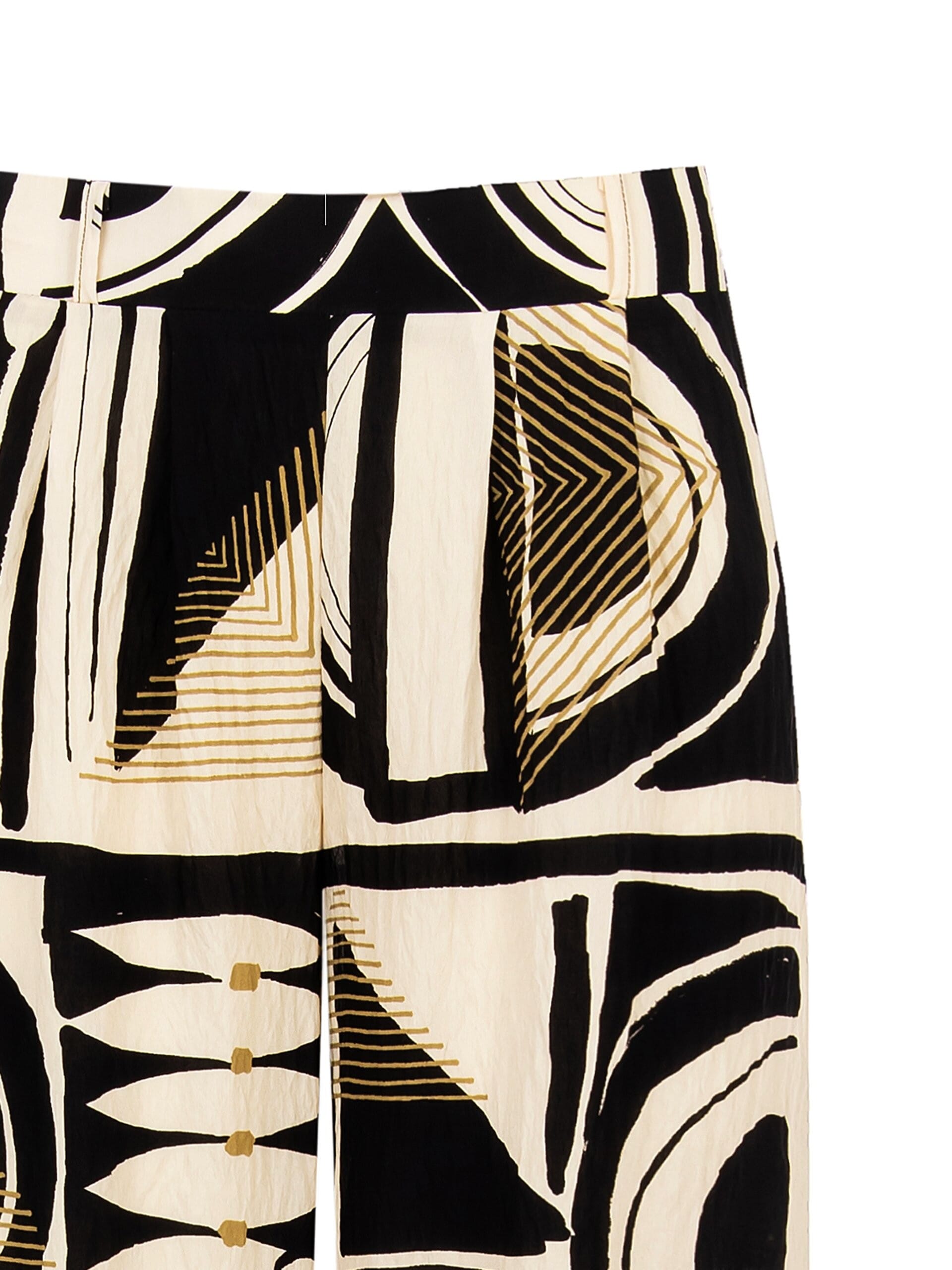 Lightly Wrinkled Viscose Palace Trousers With Elastic Back Rinascimento