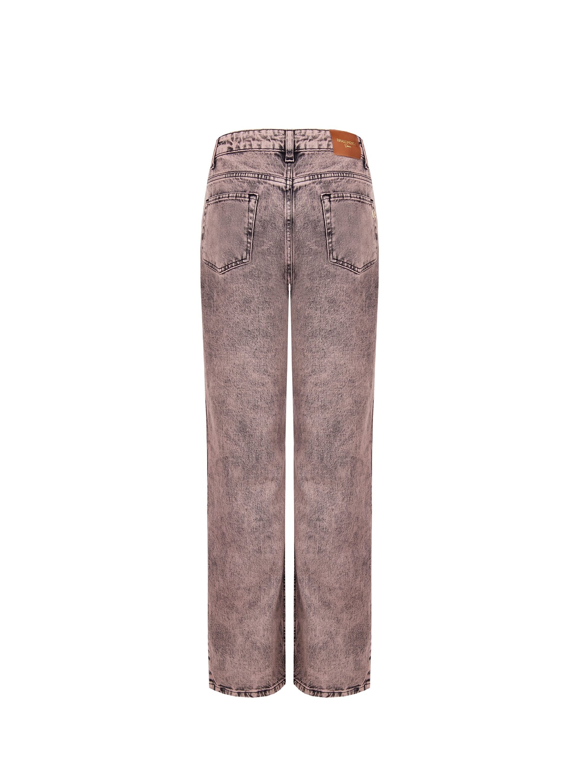 Rinascimento Washed Effect Wide Leg Jeans