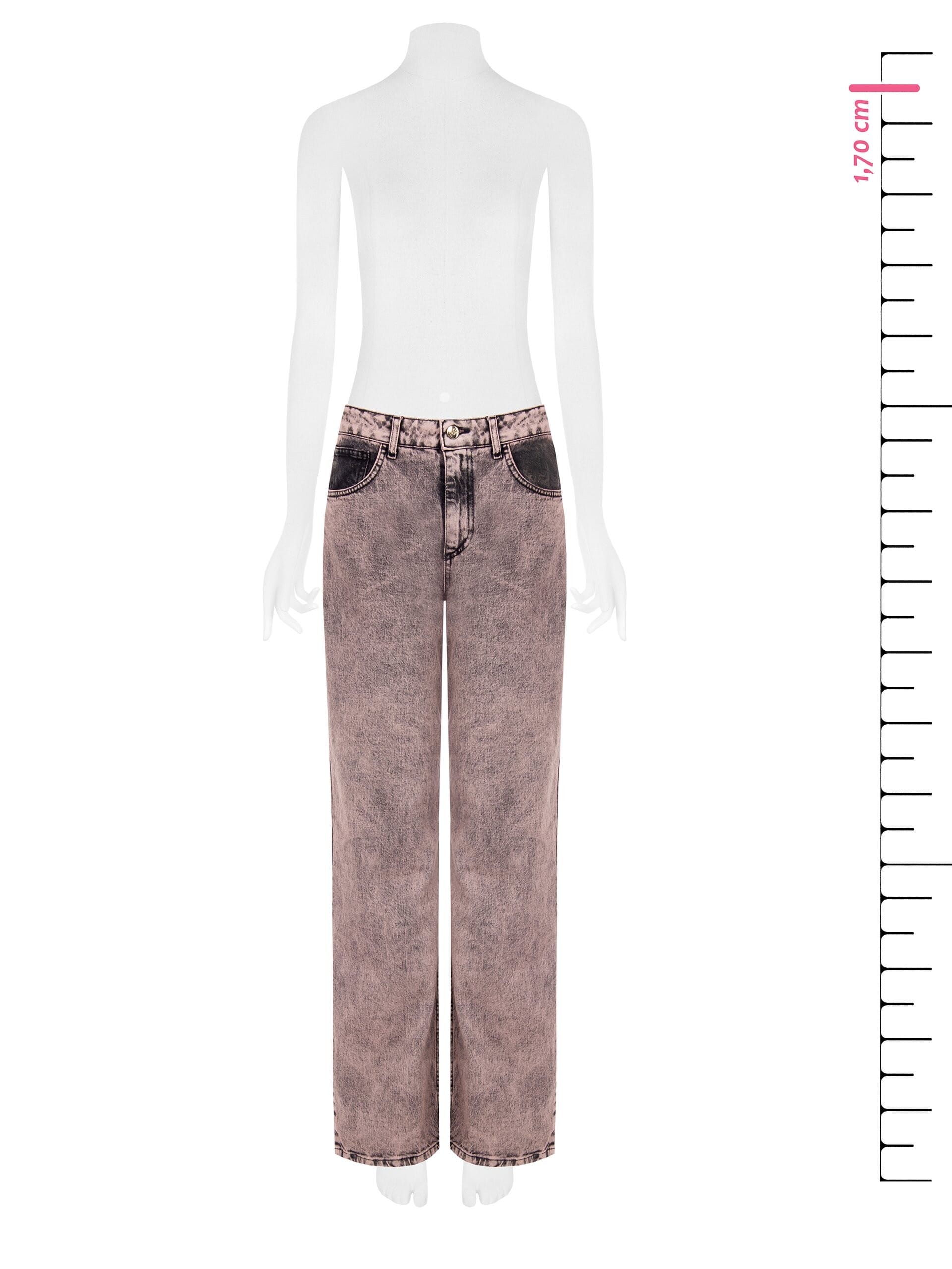 Rinascimento Washed Effect Wide Leg Jeans