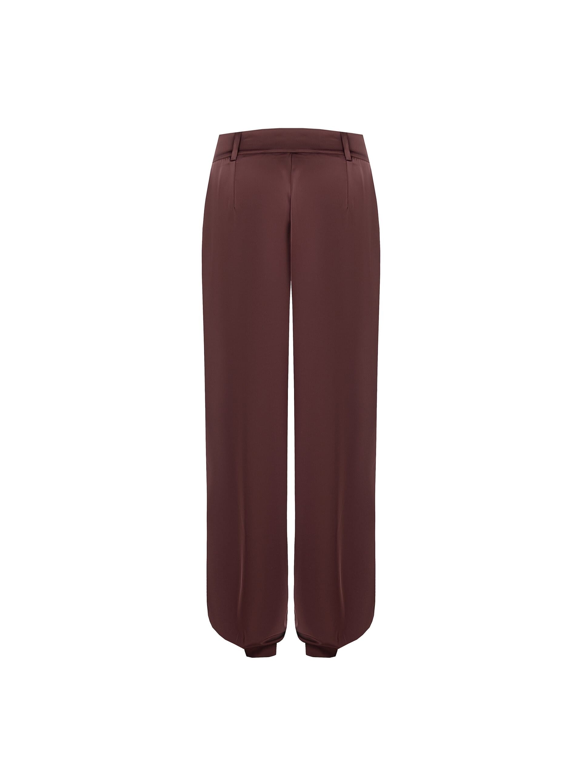 Wide Satin Balloon Trousers With Ankle Buttons Rinascimento