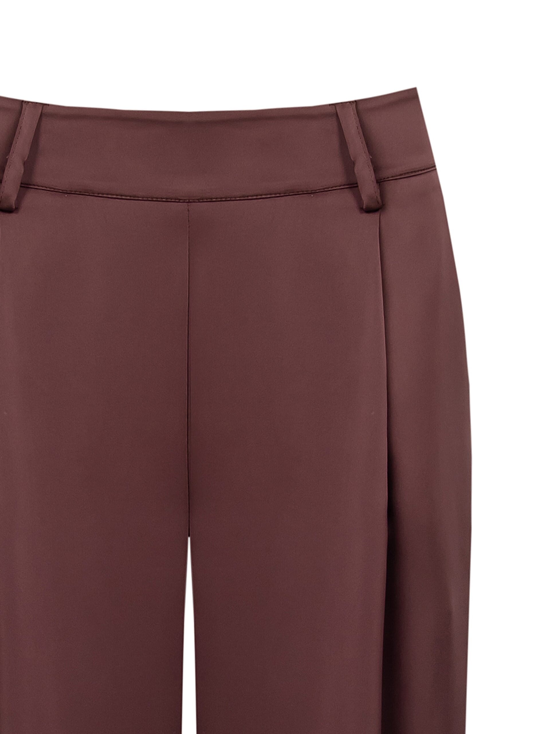 Wide Satin Balloon Trousers With Ankle Buttons Rinascimento