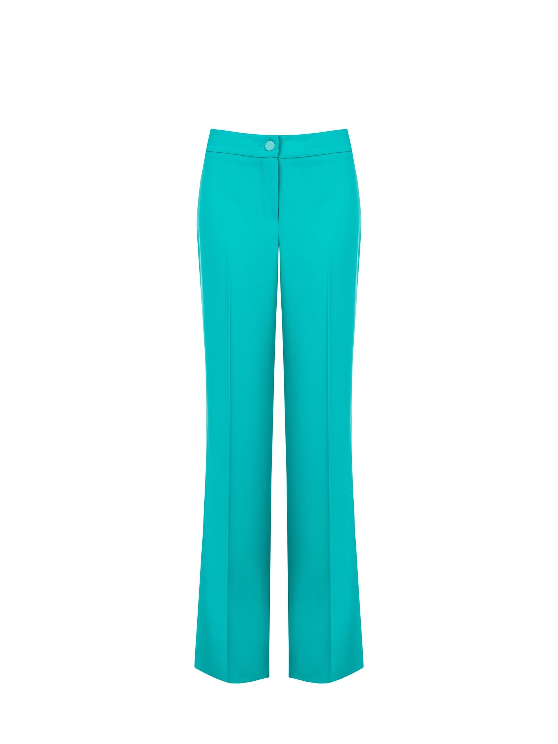 Fluid Fabric Palace Trousers With Metal Button Rinascimento